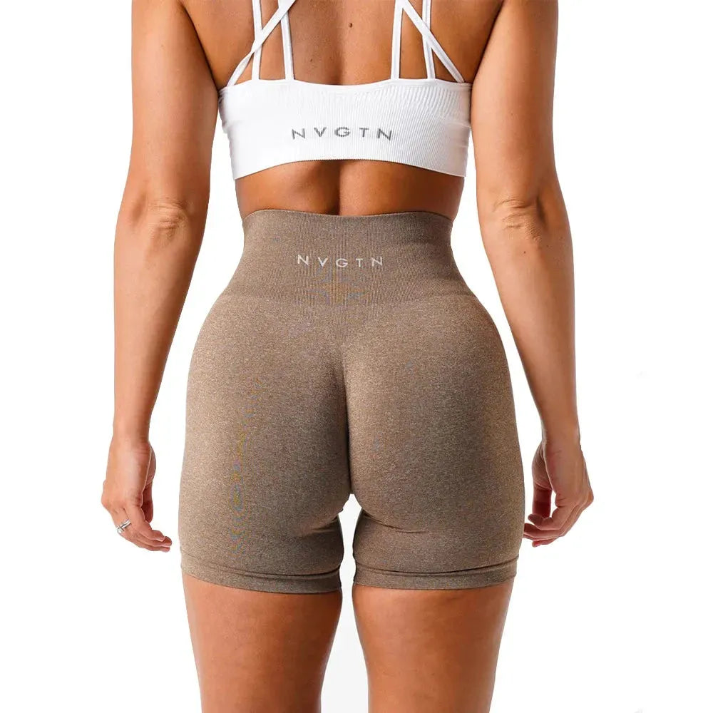 NVGTN Seamless Pro Shorts for Women - High Waisted Workout Shorts with Scrunch Detail - Perfect for Running, Yoga & Gym Training - Great for Intense Workouts & Active Lifestyle