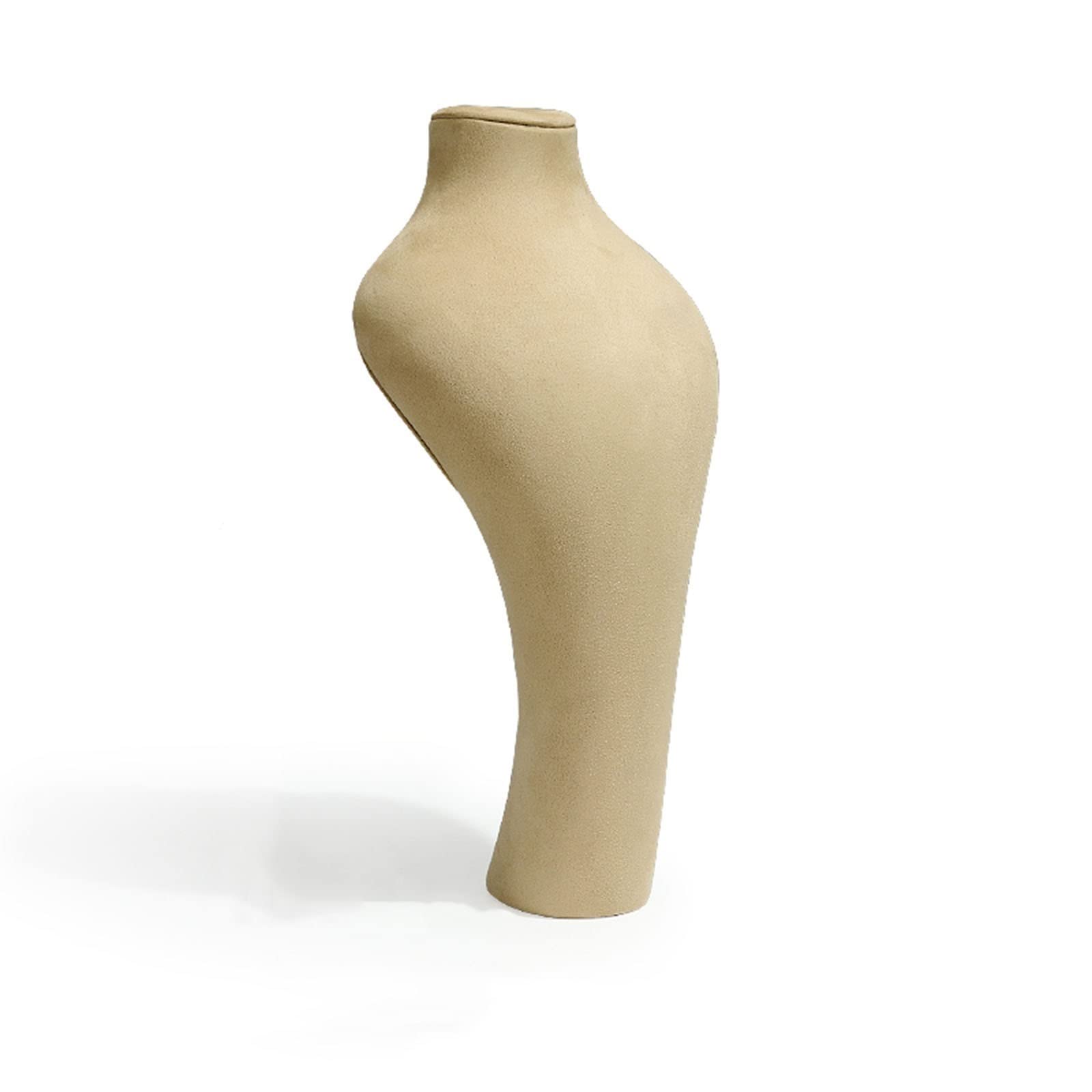 Leather Jewelry Display Stand - Moisture Proof Necklace Holder & Pendant Bust Mannequin for Jewelry Shop, Boutique, Home Decor (Color: Brown) - Perfect for Retail Stores, Wedding Jewelry Showcases & Gift Packaging