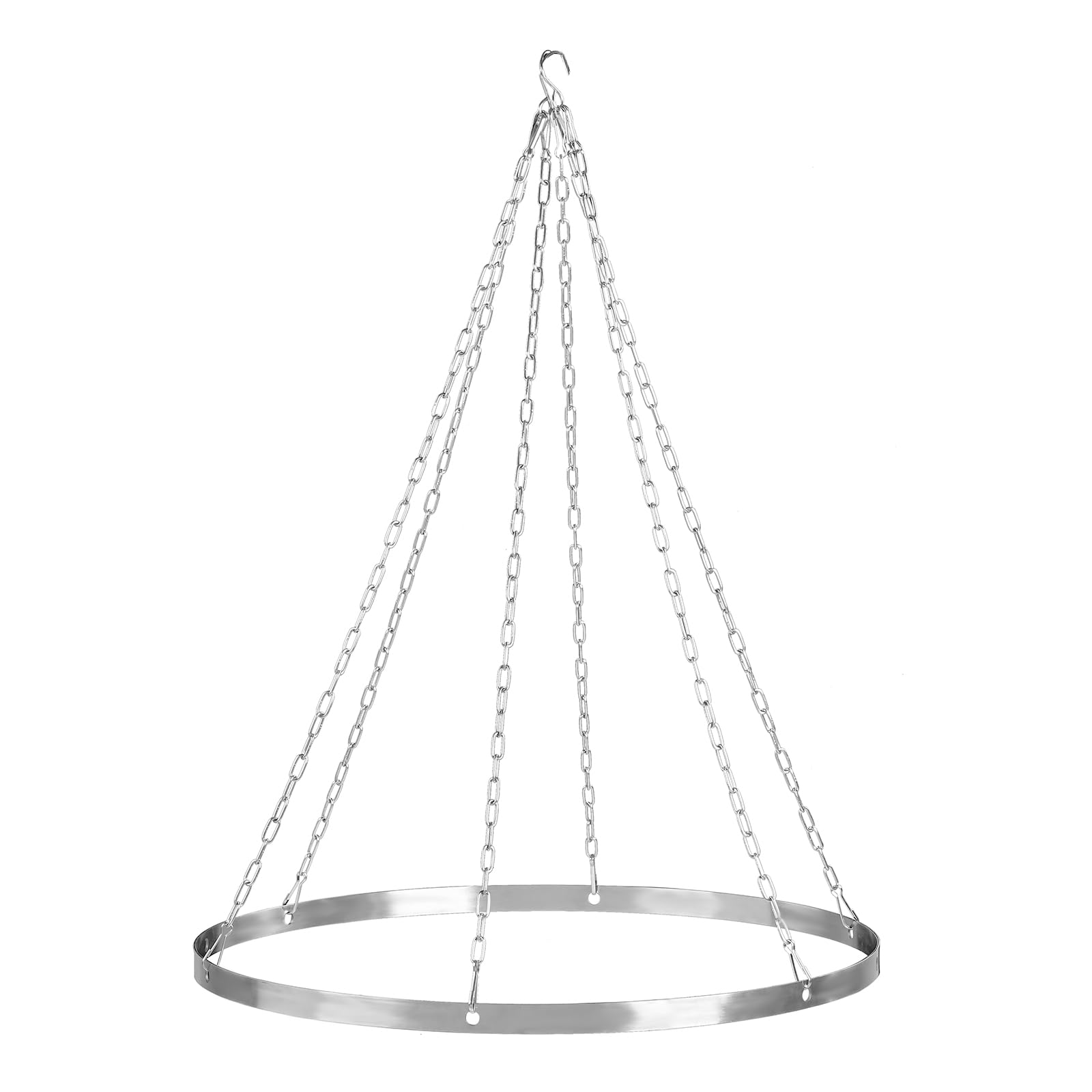 24 Inch Silver Metallic Ceiling Drapes Hanging Kit - 6 Panel Wedding Backdrop Hardware with Metal Hoops for Banquet Decor, Party Canopy & Event Decorations | Perfect for Weddings, Bridal Showers, and Special Occasions