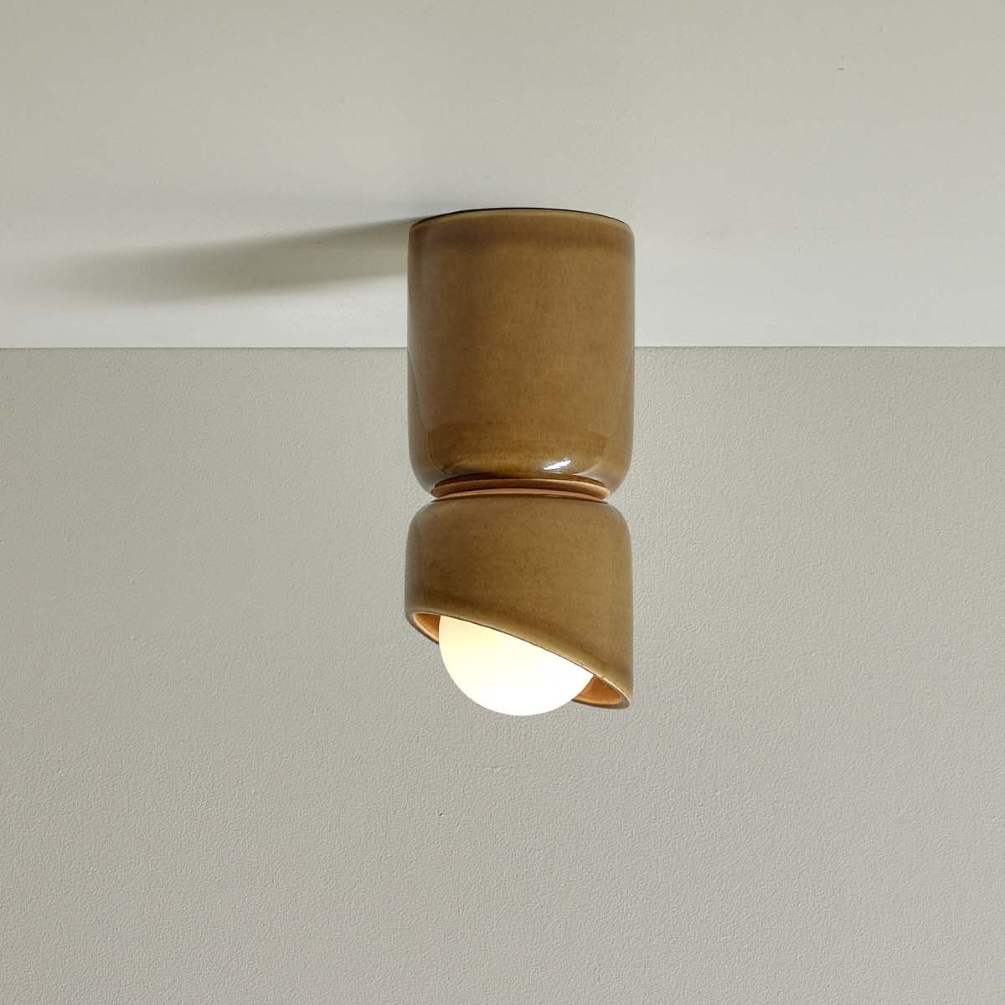 PRE ORDER MARZ DESIGNS Terra 1.5 Modern Flush Mount Ceiling Light in Chartreuse - Perfect for Living Room, Bedroom, or Dining Room Lighting