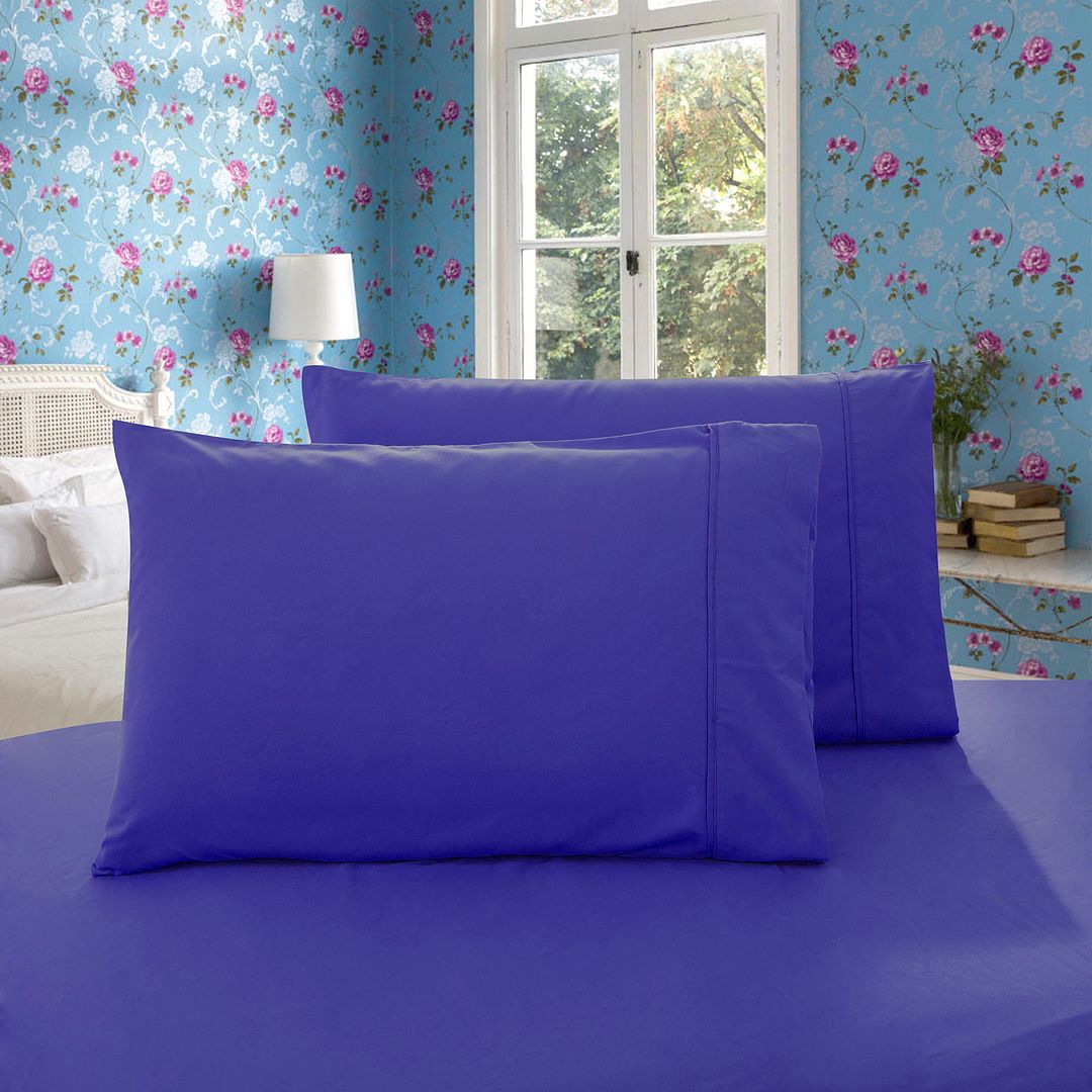 Premium 1000TC Ultra Soft King Size Pillowcases (2-Pack) - Royal Blue - Luxury Bedding for Hotels, Guest Rooms & Master Bedrooms