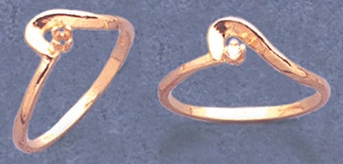 10K Solid Yellow or White Gold Ladies Promise Ring - Size 6 Pre-Notched Blank Ring (Setting 143-706) | Affordable Wedding, Engagement & Gift Jewelry for Her | Perfect for Anniversaries, Proposals & Special Occasions