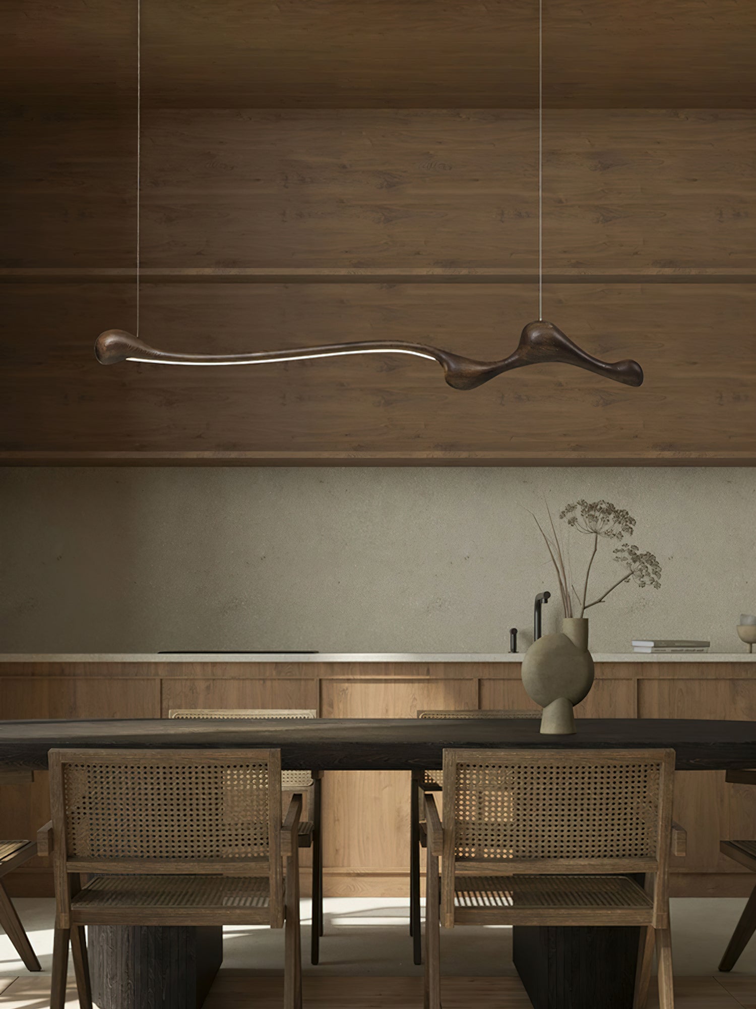 Modern Curva Pendant Lamp - Sleek Hanging Light Fixture for Dining Room, Kitchen Island & Bedroom Decor | Adjustable Height LED Lighting