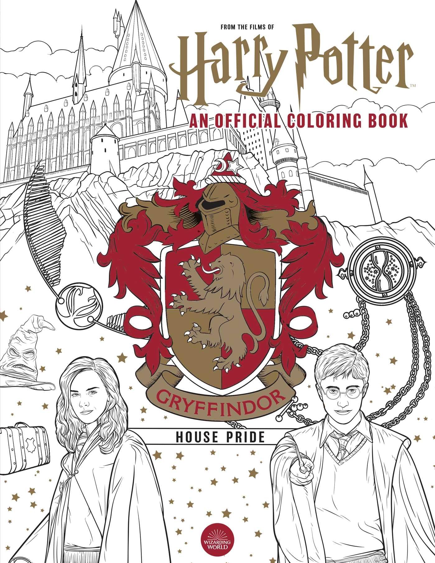 Harry Potter Gryffindor House Pride Official Coloring Book for Adults - Perfect Gift for Harry Potter Fans, Relaxing Art Therapy for Stress Relief, Great for Home Decor & Creative Fun
