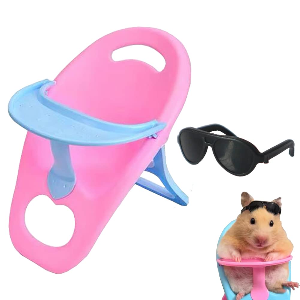 Small Animal Feeding Chair for Hamsters, Guinea Pigs & Hedgehogs - Mini Pet Furniture, Cute Photo Props & Cozy Resting Spot - Perfect for Cage Decor, Playtime & Instagram Photos