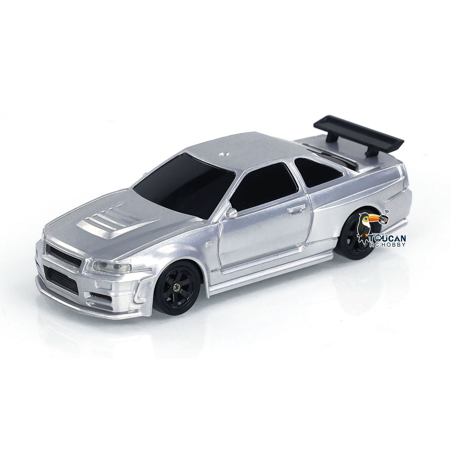 1:43 Ready to Run Remote Control Race Car - 4WD Gyro Drift RC Car with Traffic Cones - Mini Toy Vehicle Model for Boys - Perfect for Indoor Racing & Drifting Practice
