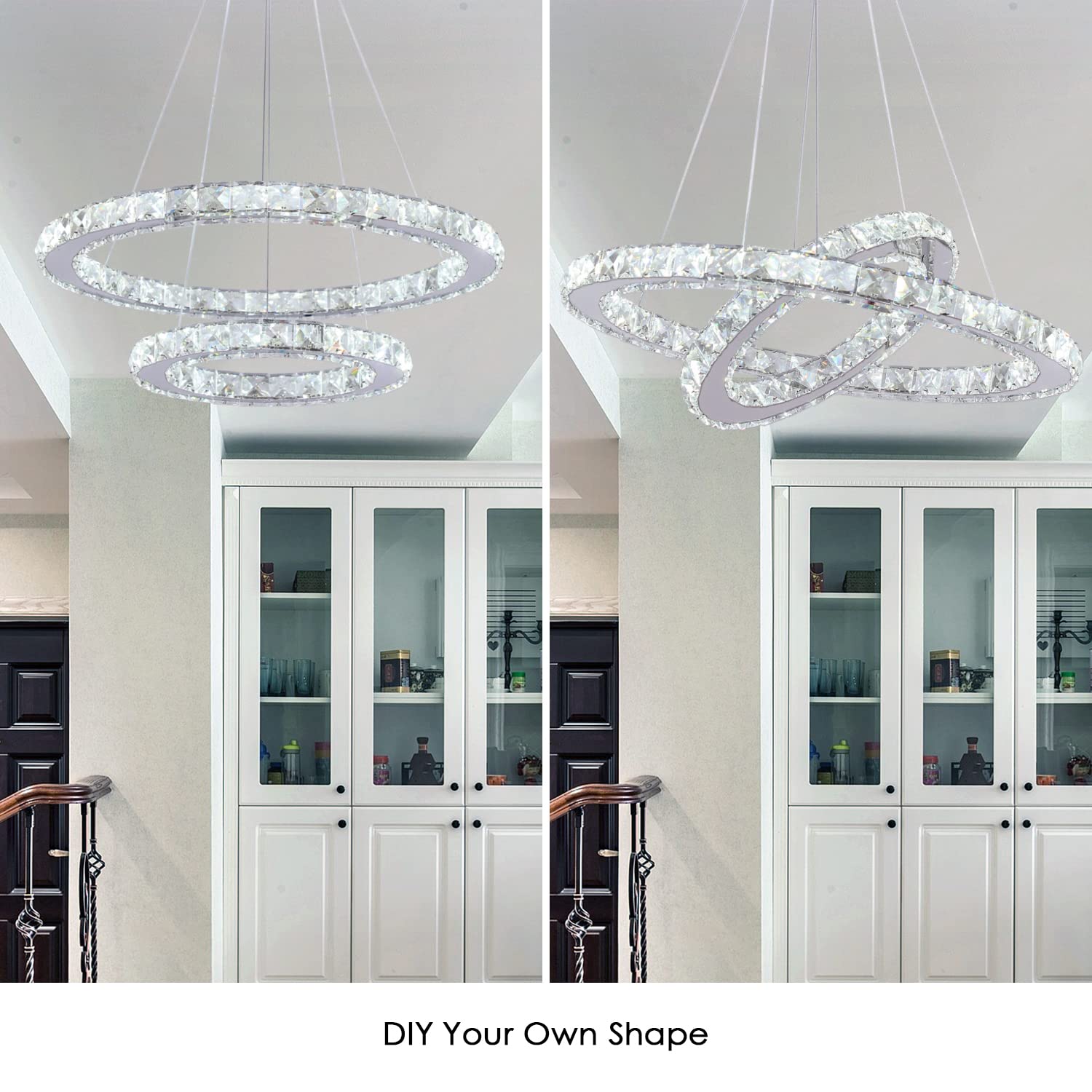 Modern LED Crystal Chandelier - 19.7