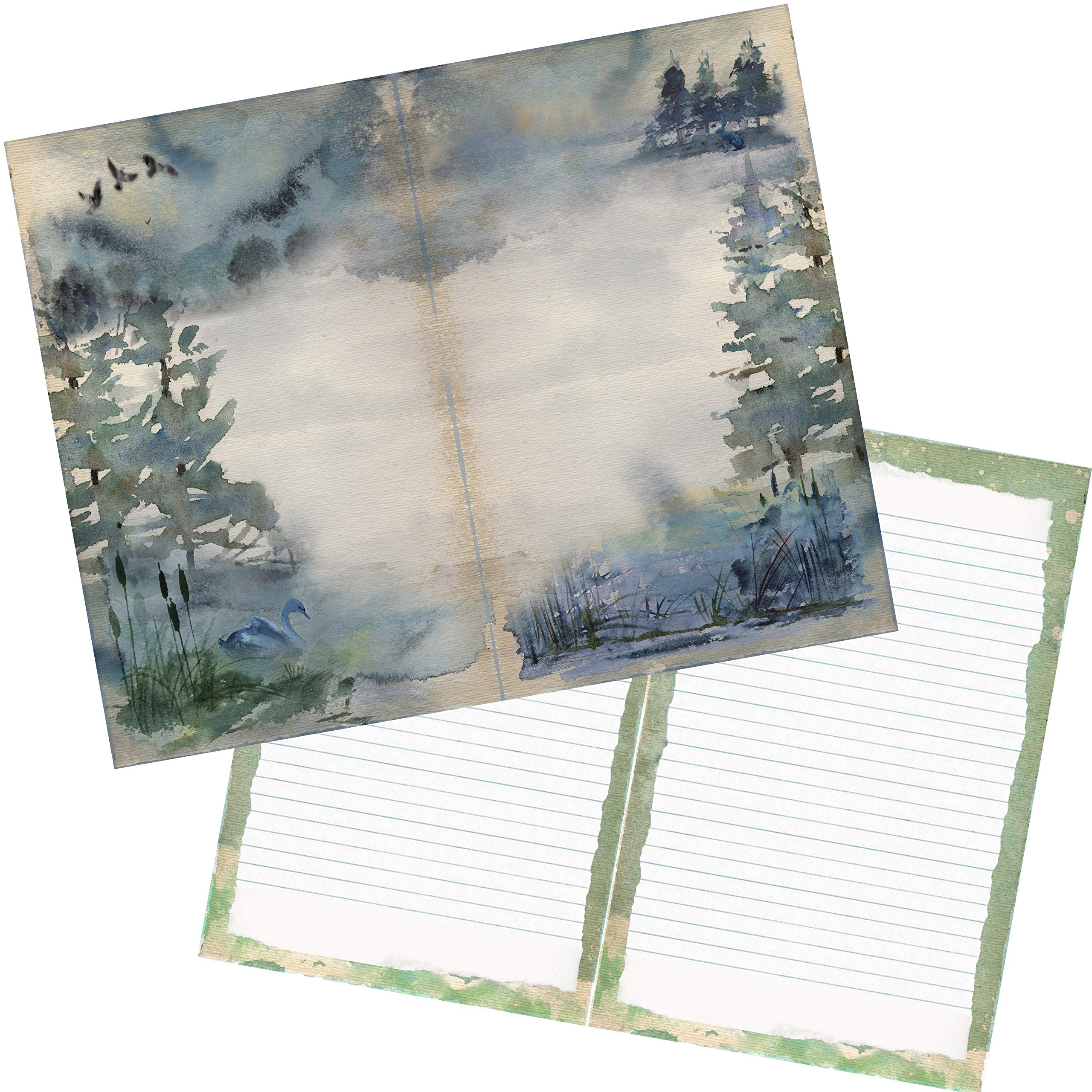 Premium Winter Wilderness Journal Paper Pack - Scenic Nature Themed Stationery for Writing, Scrapbooking & DIY Crafts | Perfect for Journals, Planners & Gift Giving