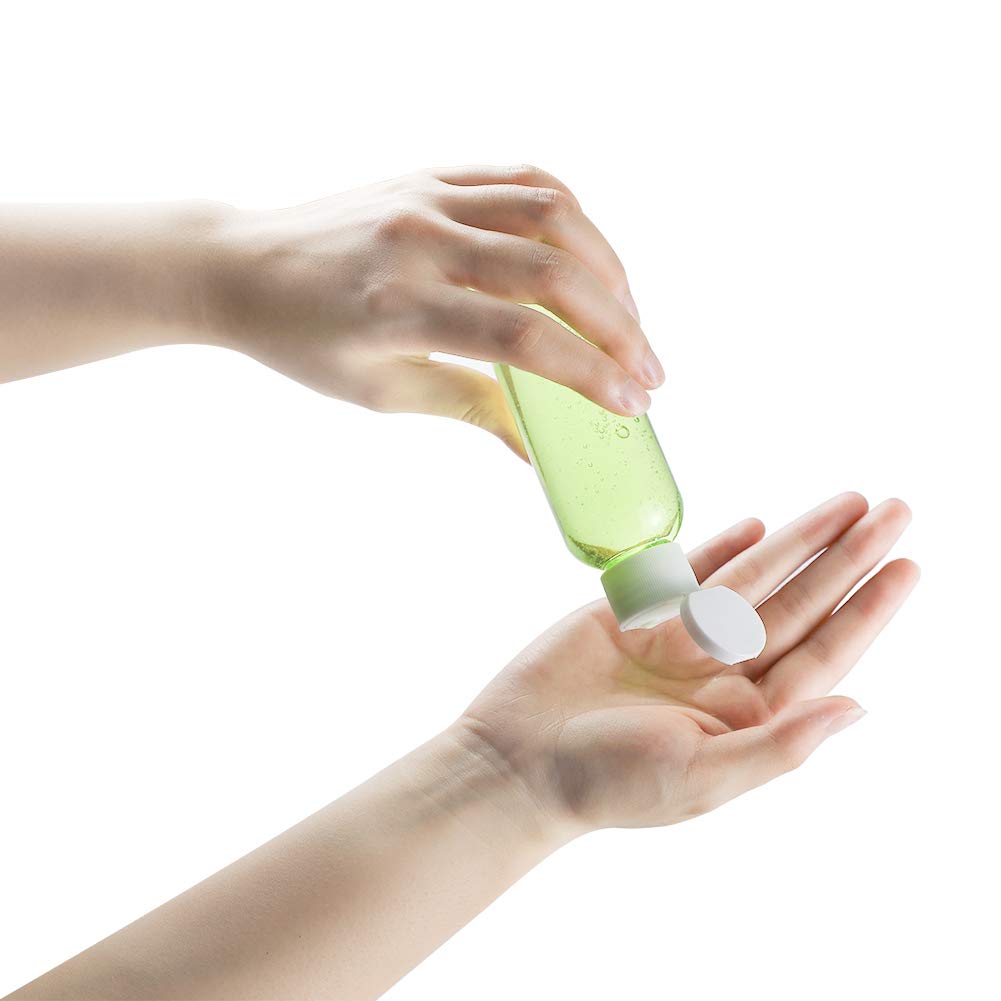3.4oz/100ml Clear Plastic Travel Bottles - Empty Squeeze Lotion Containers with Flip Cap for Shampoo, Conditioner & Toiletries | TSA Approved Leakproof Bottles for Air Travel, Gym & Camping Essentials