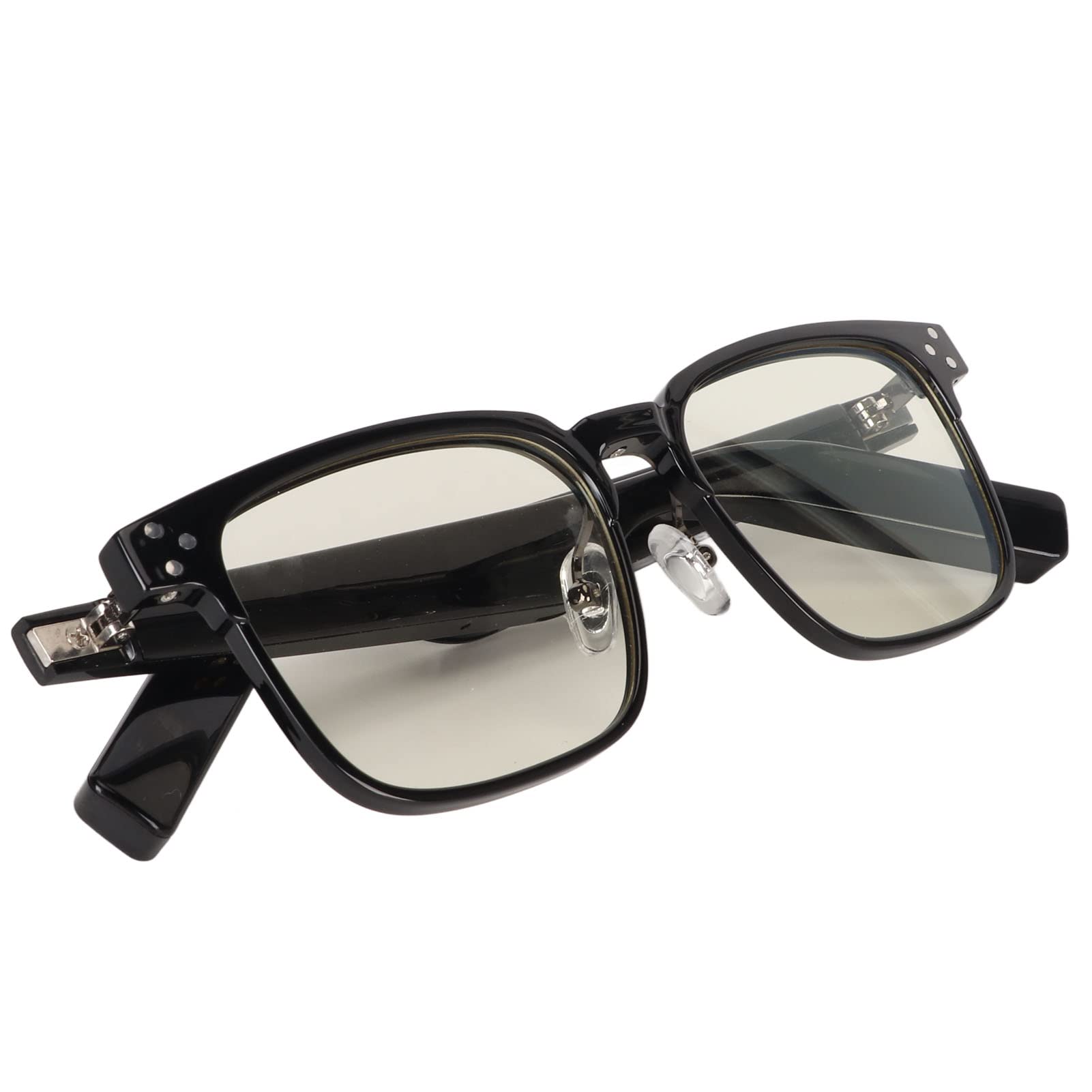 Bluetooth 5.3 Smart Glasses with Built-in Speakers, IPX4 Waterproof Wireless Audio Sunglasses for Music, Calls & Gaming - Lightweight Comfort Frame (Black) - Perfect for Travel, Workouts & Outdoor Activities