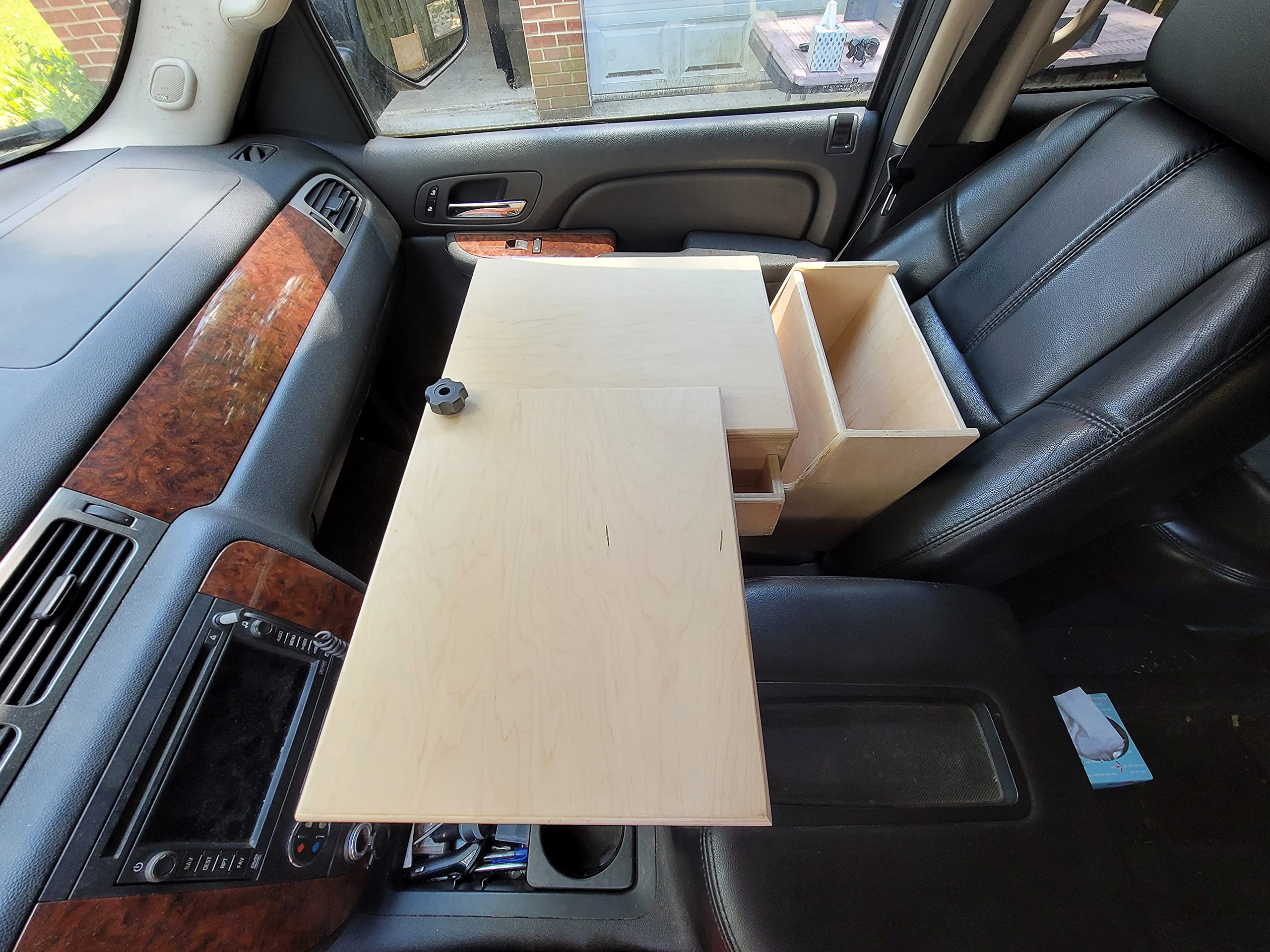 Black Vehicle Laptop Desk - Portable Workstation for Cars & Trucks