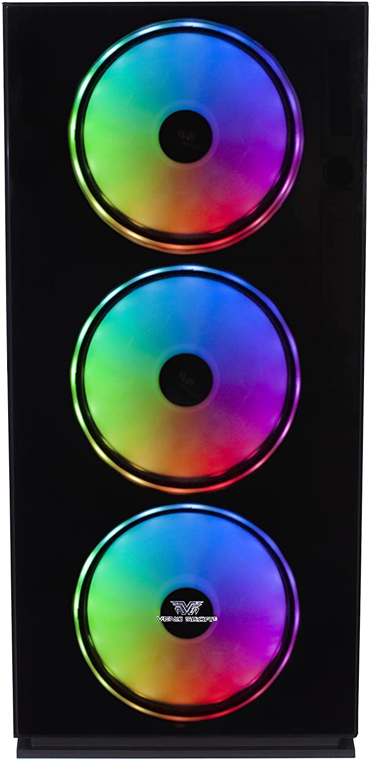Veno Scorp Gaming PC - Intel Core i5 4.3GHz, 16GB RAM, GT 1030 2GB Graphics, 240GB SSD + 1TB HDD, Windows 10, Wi-Fi, NeonZilla 8 ARGB Case (Renewed) - Perfect for Esports, Streaming & High-Performance Gaming
