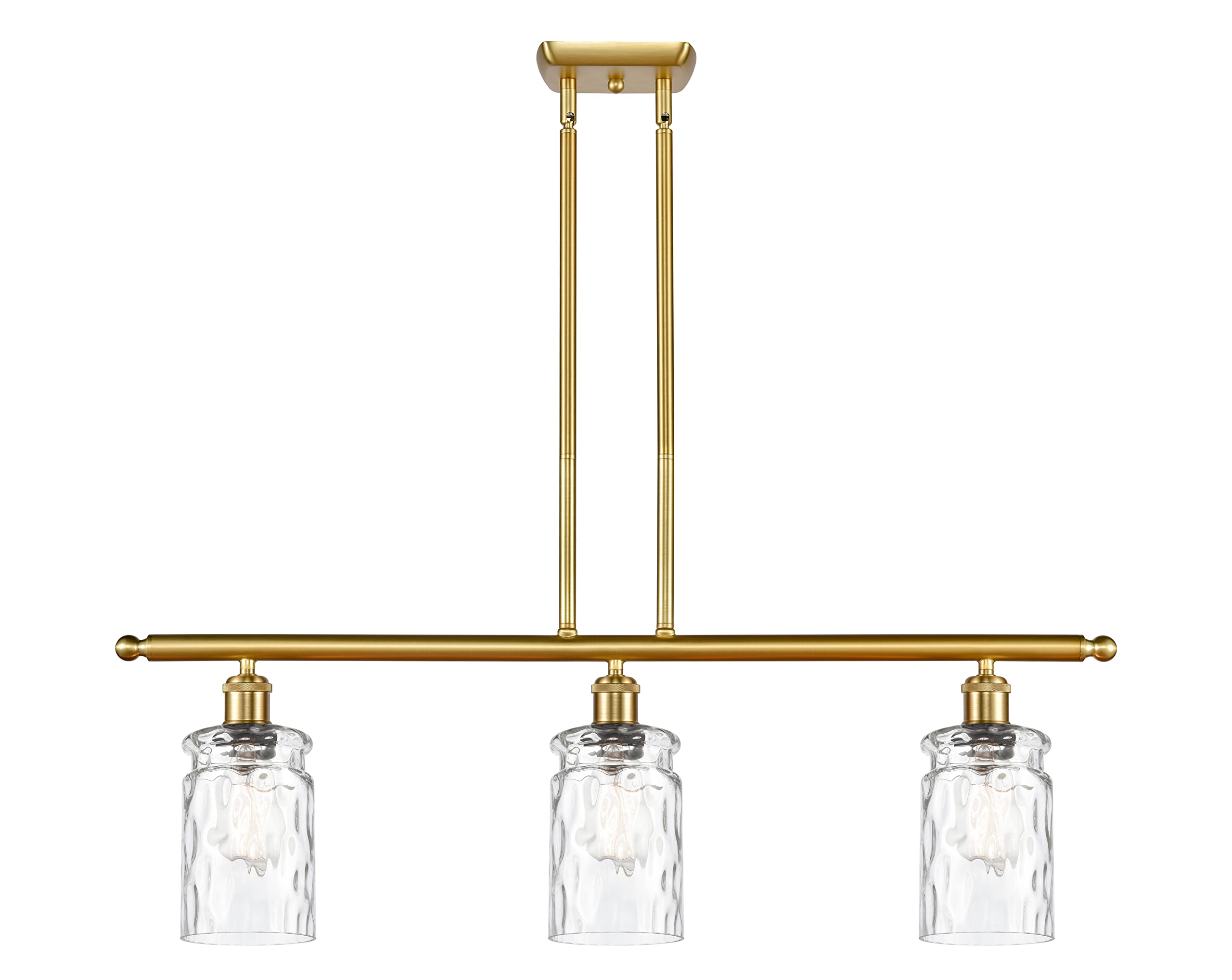 Candor 3-Light Island Pendant Lighting Fixture - Modern Kitchen Island Light with Glass Shades - Perfect for Dining Room, Kitchen Counter or Bar Lighting
