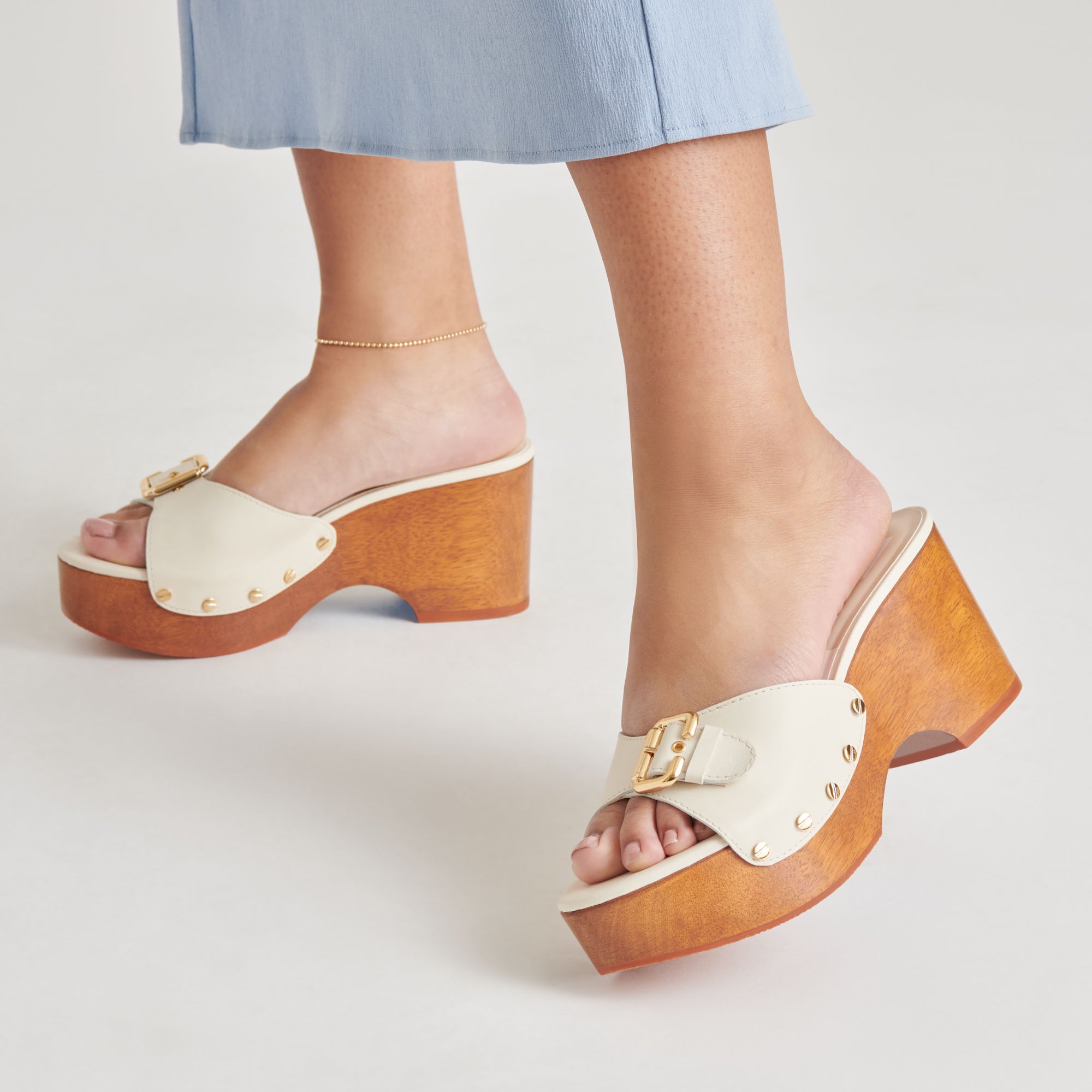 YALAH Women's Off-White Leather High Heels - Elegant Pointed Toe Pumps for Parties, Weddings & Office Wear