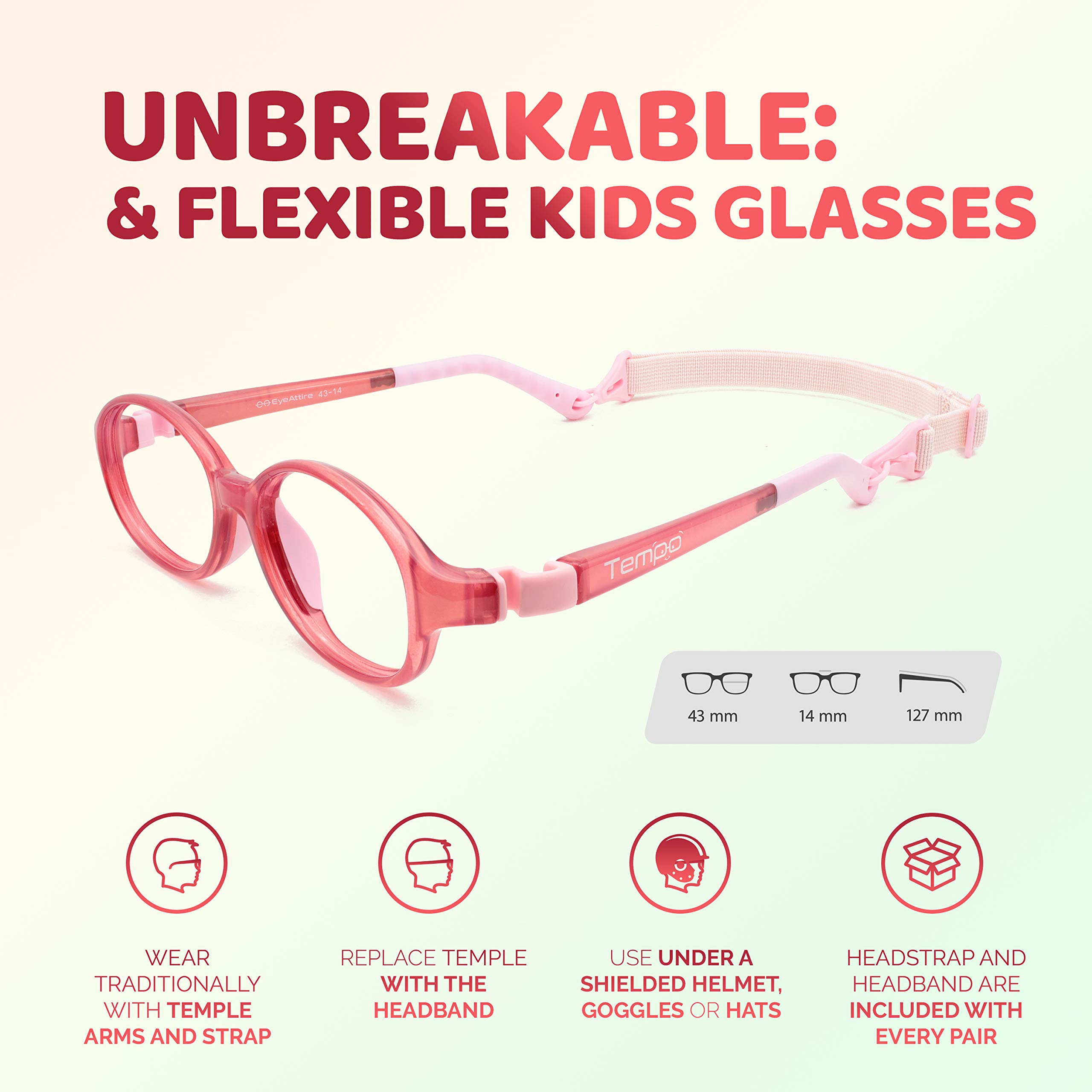 Unbreakable Kids Glasses - Flexible & Durable Children's Eyewear for Active Lifestyles - Perfect for School, Sports, and Everyday Wear - Model 3005