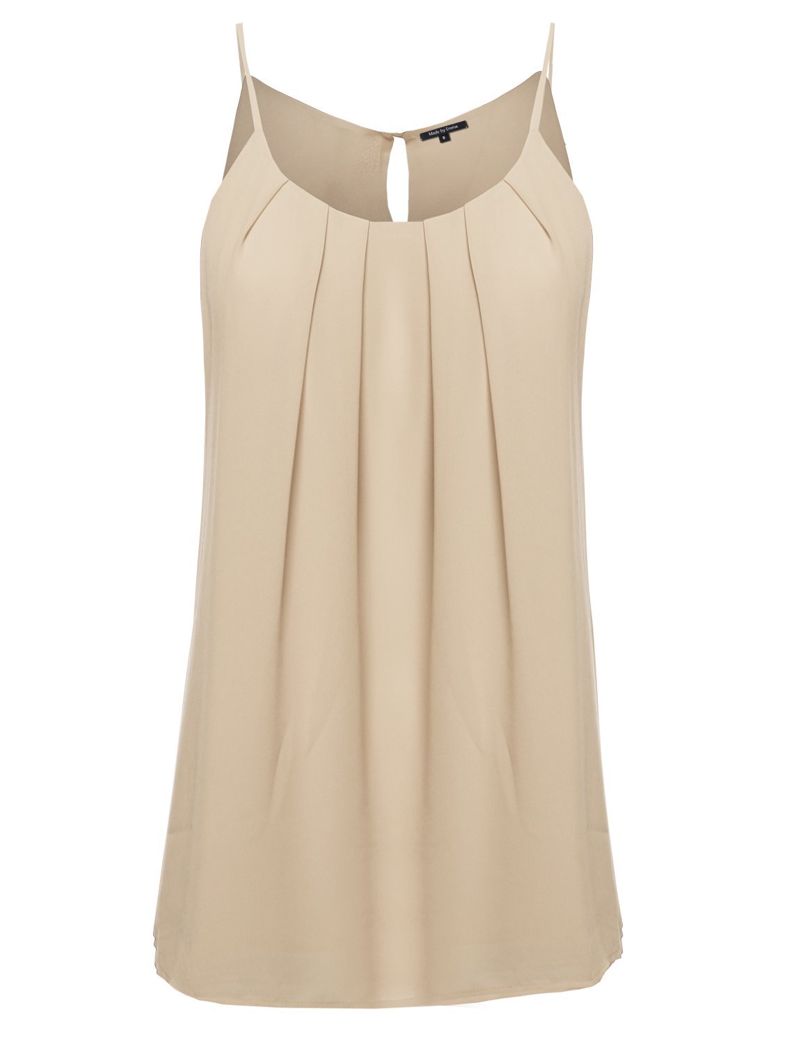 Awesome21 Women's High Neck Chiffon Flowy Sleeveless Blouse - Elegant Summer Casual Top for Office, Date Night & Special Occasions