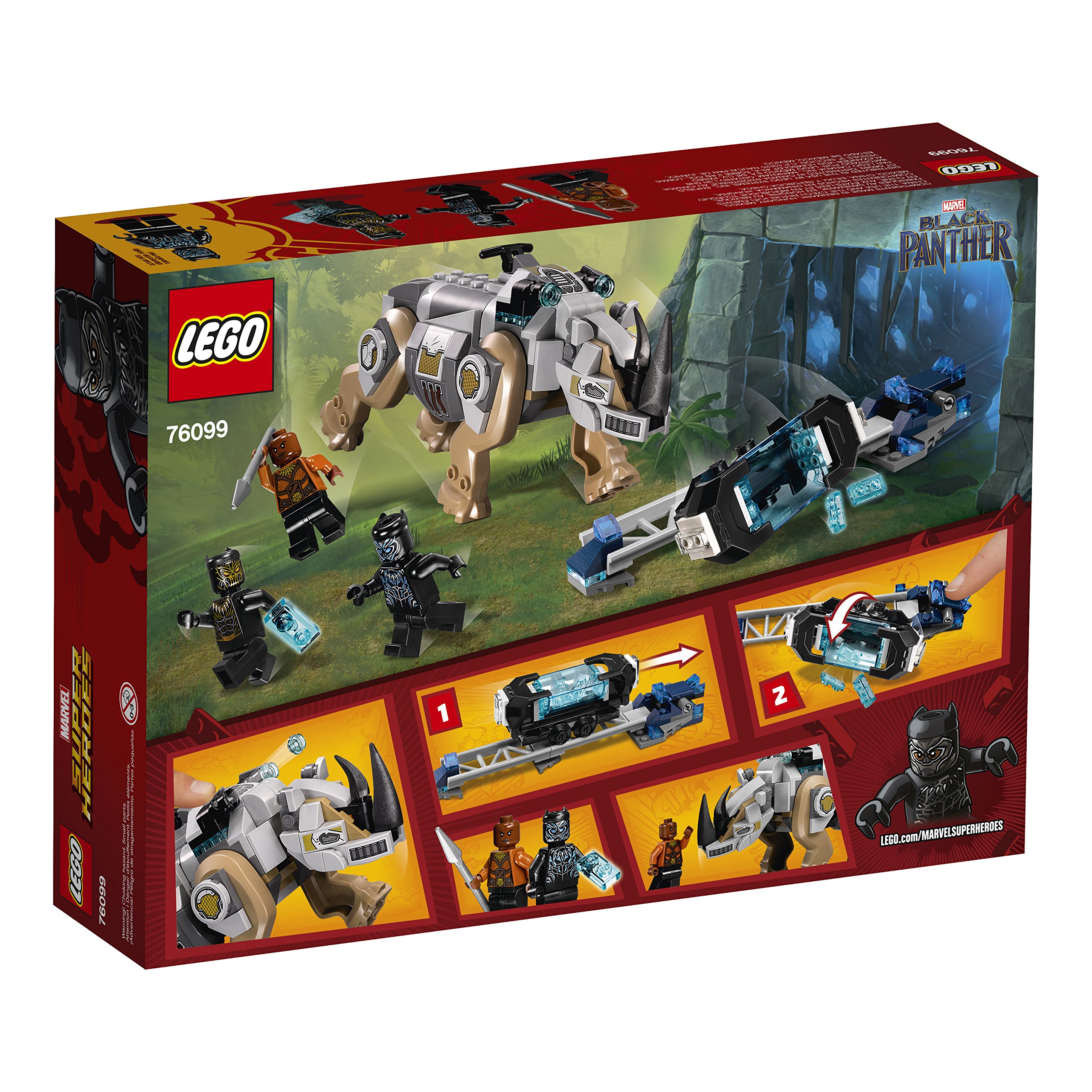 LEGO Marvel Super Heroes Rhino Face-Off 76099 Building Kit (229 Pieces) - Superhero Toy Set for Kids, Creative Play & Collectible Marvel Gift for Boys & Girls Ages 6+ - Perfect for Birthday, Christmas & Role-Playing Adventures