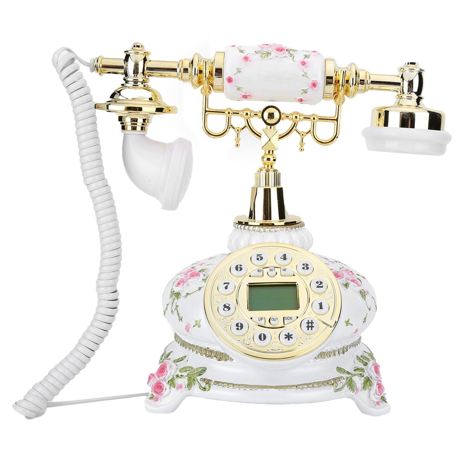 Vintage Retro Antique Rotary Desk Phone - Classic Corded Landline Telephone with FSK/DTMF Dual System for Home & Office - Perfect for Luxury Homes, Hotels, Art Galleries & Vintage Décor