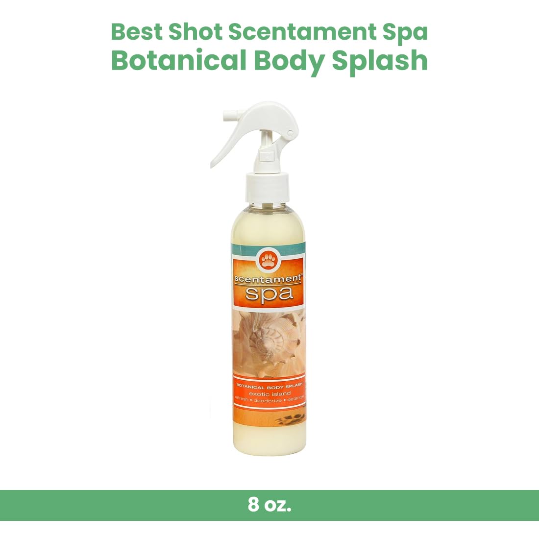 Best Hypoallergenic Pet Cologne Spray for Dogs & Cats - 8oz Botanical Body Splash & Detangler with Exotic Island Scent | Gentle Spa Formula for Grooming, Freshening & Tangle-Free Fur Care