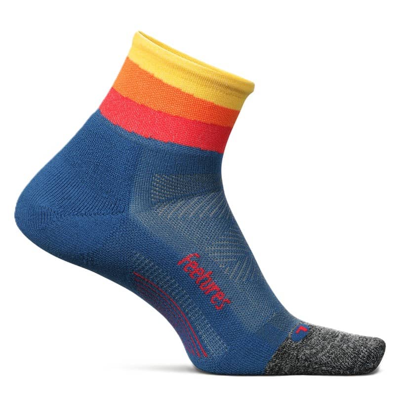 Feetures Elite Ultra Light Quarter Running Socks - Breathable & Cushioned for Marathon, Trail & Workout Performance