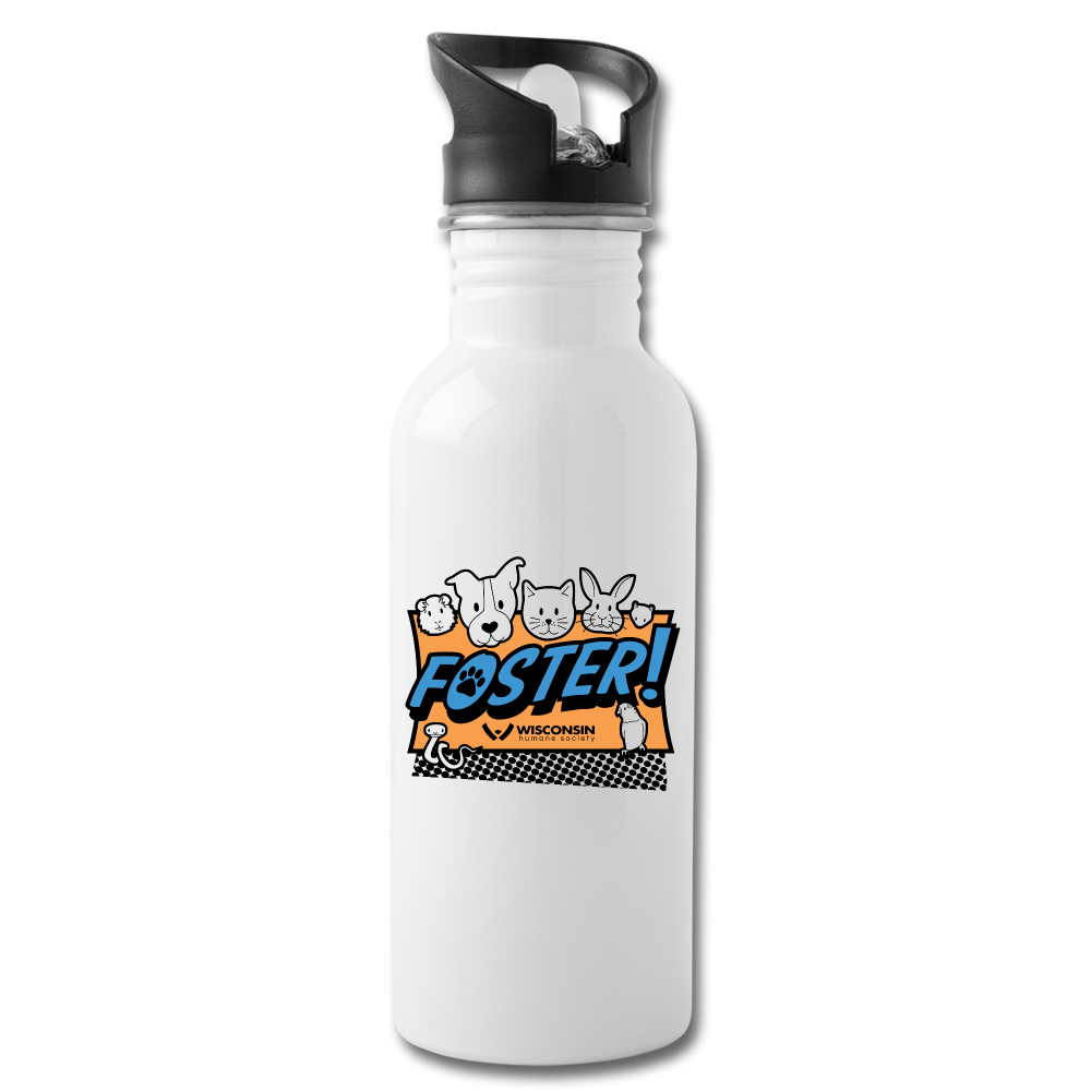 Foster Logo Water Bottle - Insulated Stainless Steel Water Bottle with Lid, Leak Proof & BPA Free - Perfect for Gym, Hiking, Travel & Outdoor Activities