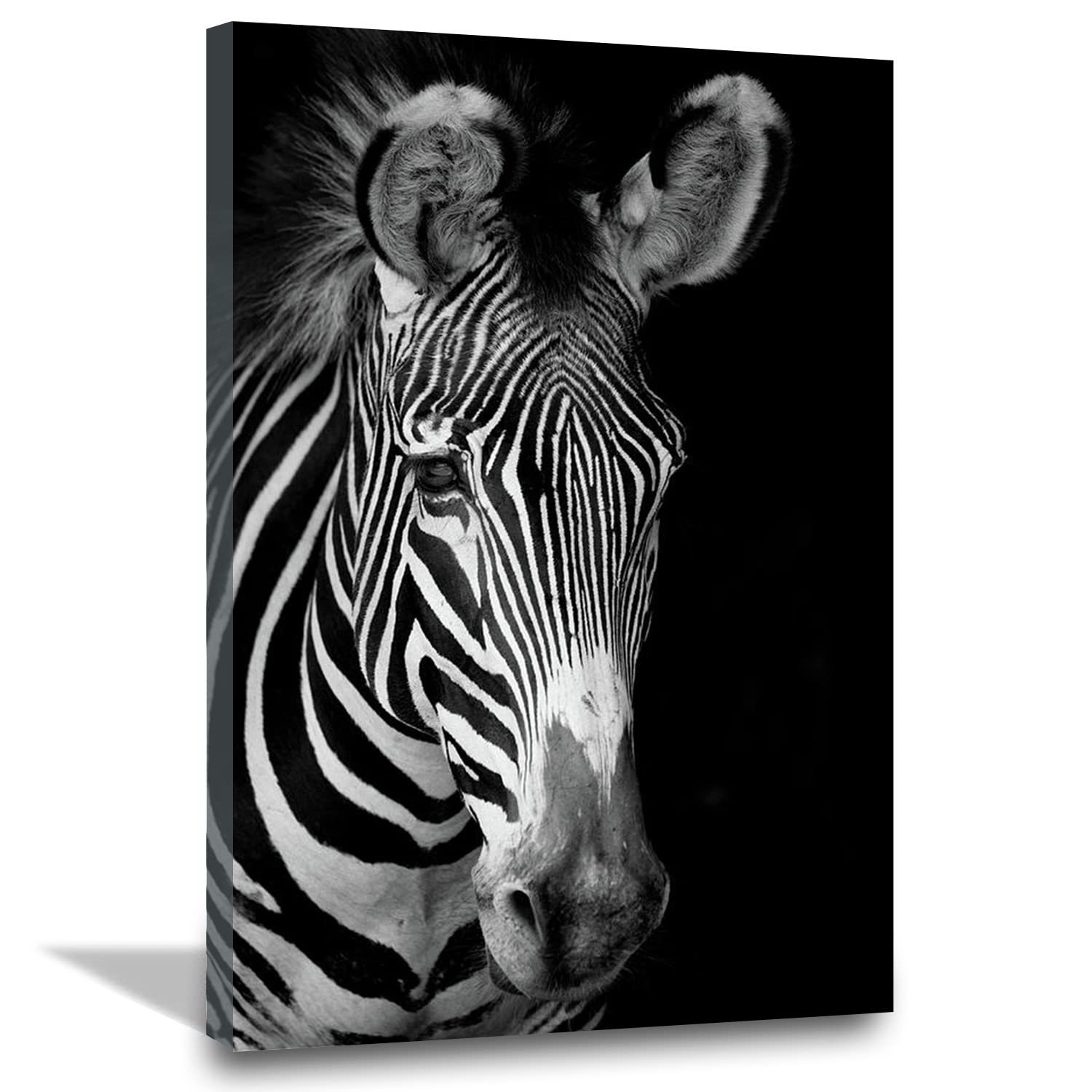 Modern Abstract Zebra Canvas Wall Art - Oil Painting Print Poster for Home, Office & Hotel Decor - Ready to Hang Framed Picture (20x30 inches, 50x75 cm) - Perfect for Living Room, Bedroom, Bathroom & Kitchen Wall Decoration