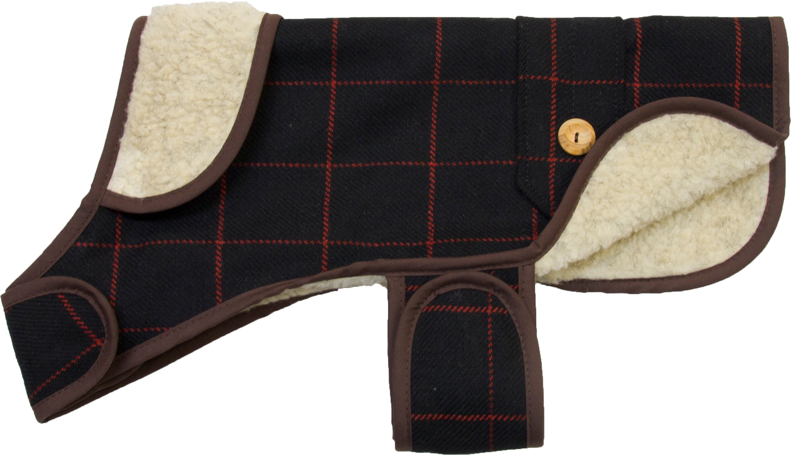 EARTHBOUND English Tweed Sherpa Dog Coat - Warm Winter Jacket for Small Medium Large Dogs - Perfect for Cold Weather Walks & Outdoor Adventures