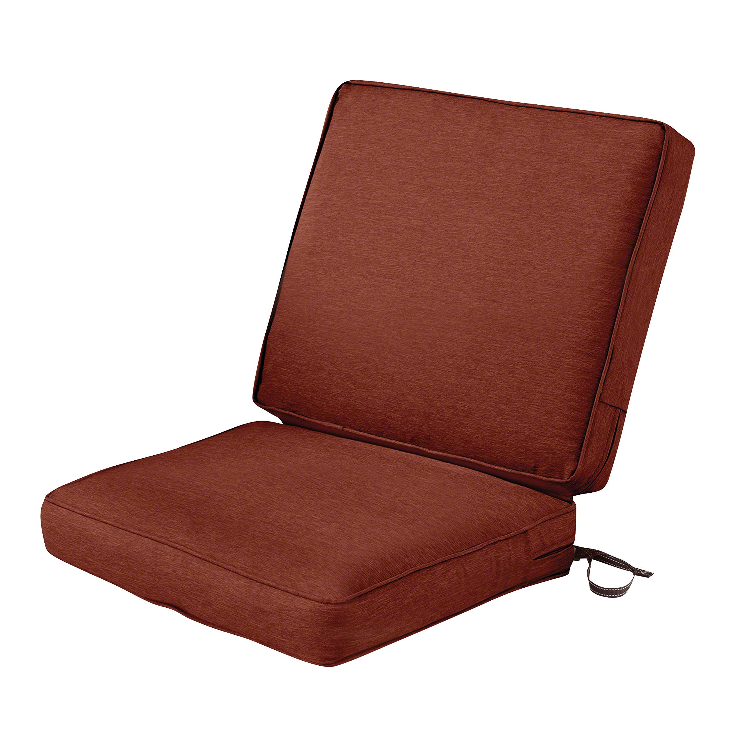 Montlake FadeSafe Water-Resistant Patio Cushion Set - Heather Henna, 44x20x3 Inch for Outdoor Chairs