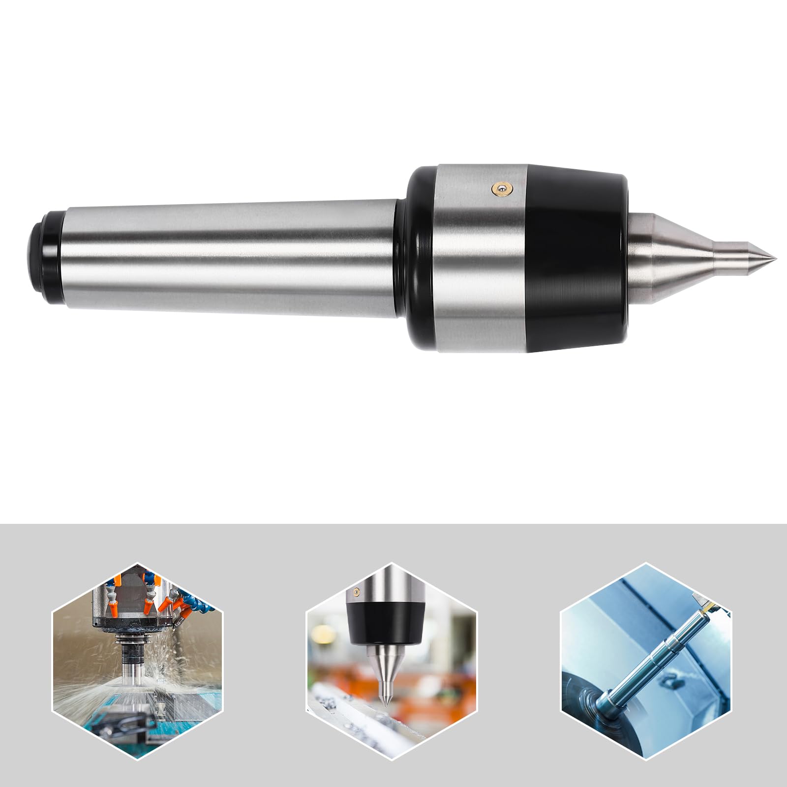CNCEST MT5 Morse Taper Live Center - High Precision Rotary Tool for Lathe Turning, Milling & Drilling | Medium Duty Machine Shop Equipment for Metalworking & Woodworking