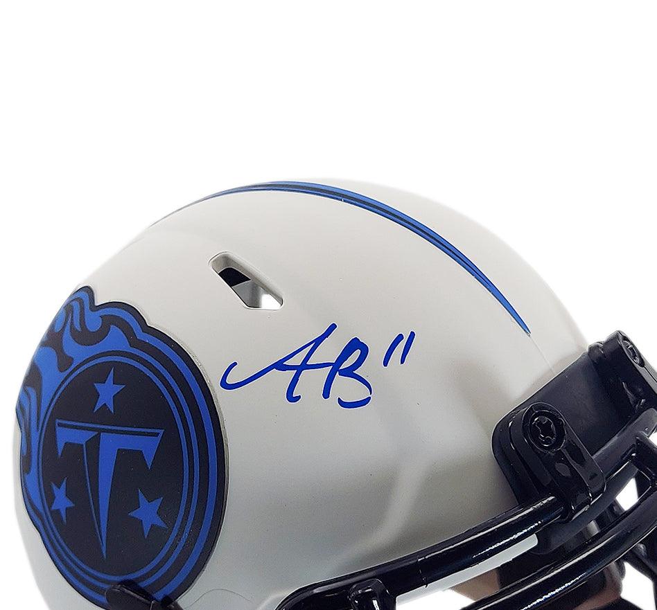 AJ Brown Autographed Tennessee Titans Lunar Eclipse Speed Mini Football Helmet - Beckett Certified - Perfect for Collectors, Gifts, and Sports Memorabilia Displays