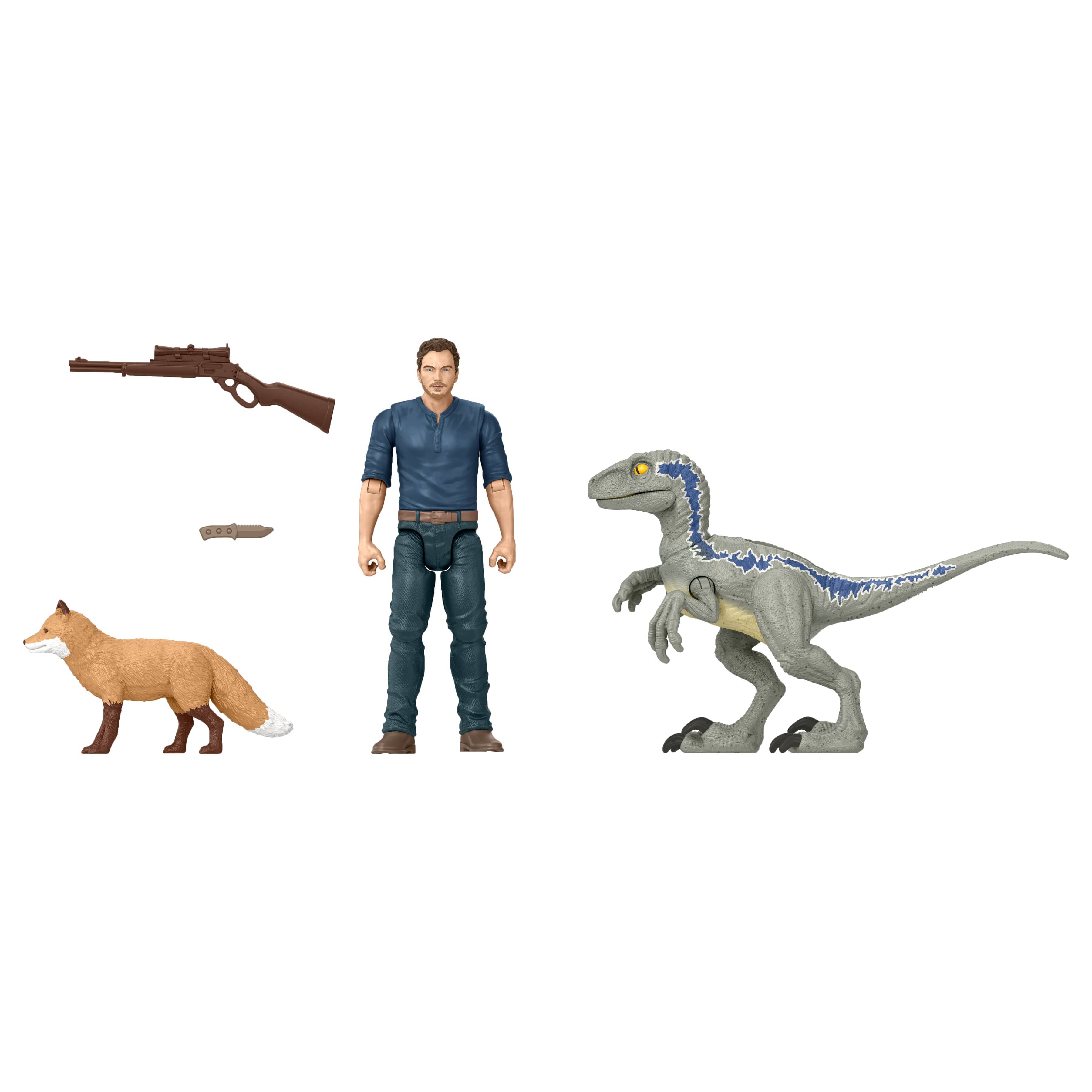 Jurassic World Dominion Owen & Velociraptor Beta Action Figures - Dinosaur Toy Set for Kids, Collectors & Movie Fans | Perfect for Playtime, Display & Gifts