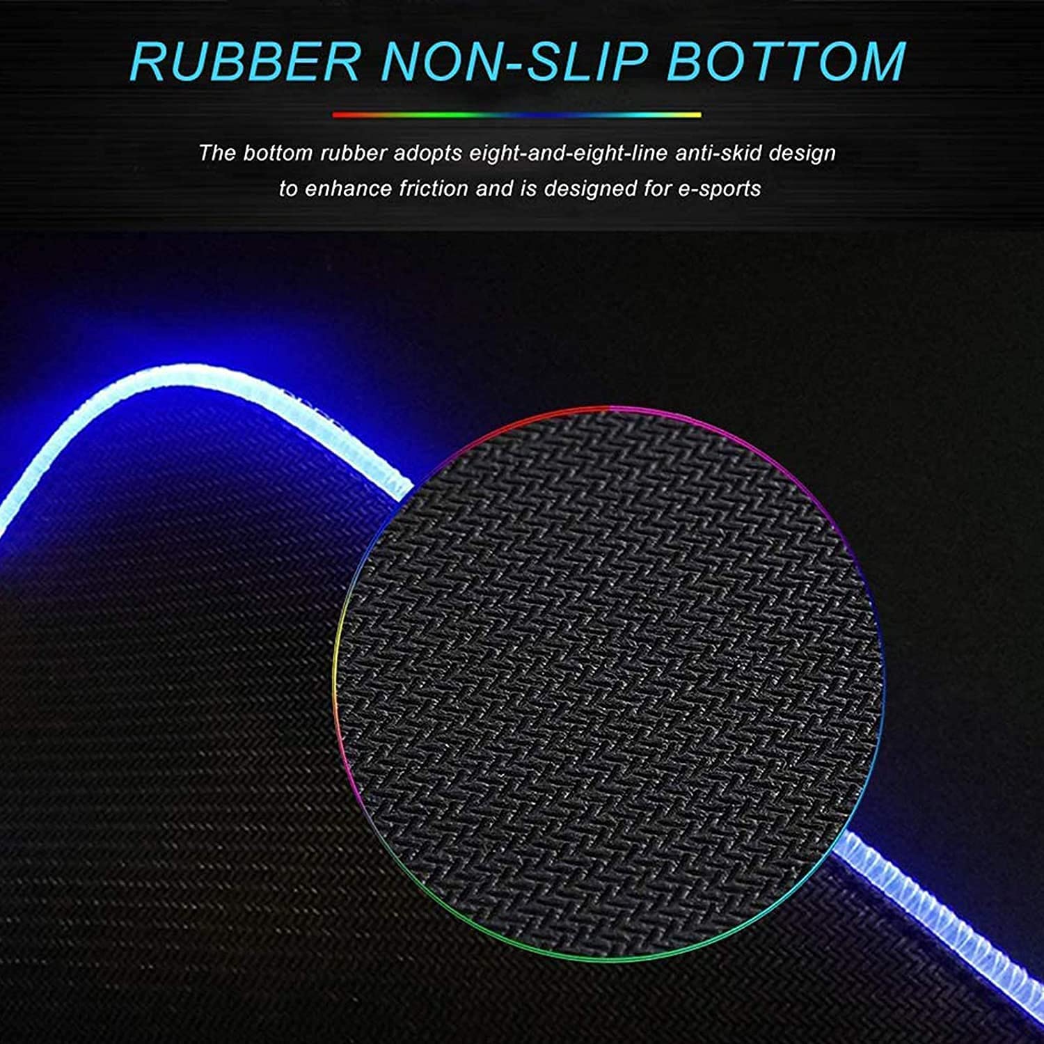 Custom RGB LED Mouse Pad with Personalized Photo & Text - 13.8x11.8 Inch Non-Slip Gaming & Office Desk Mat - Perfect for PC Setup, Workstation & Gamer Gift