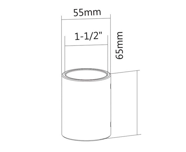 Heavy Duty Ceiling Mount Pipe Coupler for LED, LCD, Plasma TV Flat Panel - 1.5 Inch NPT Compatible - Perfect for Home Theater, Office & Commercial Displays