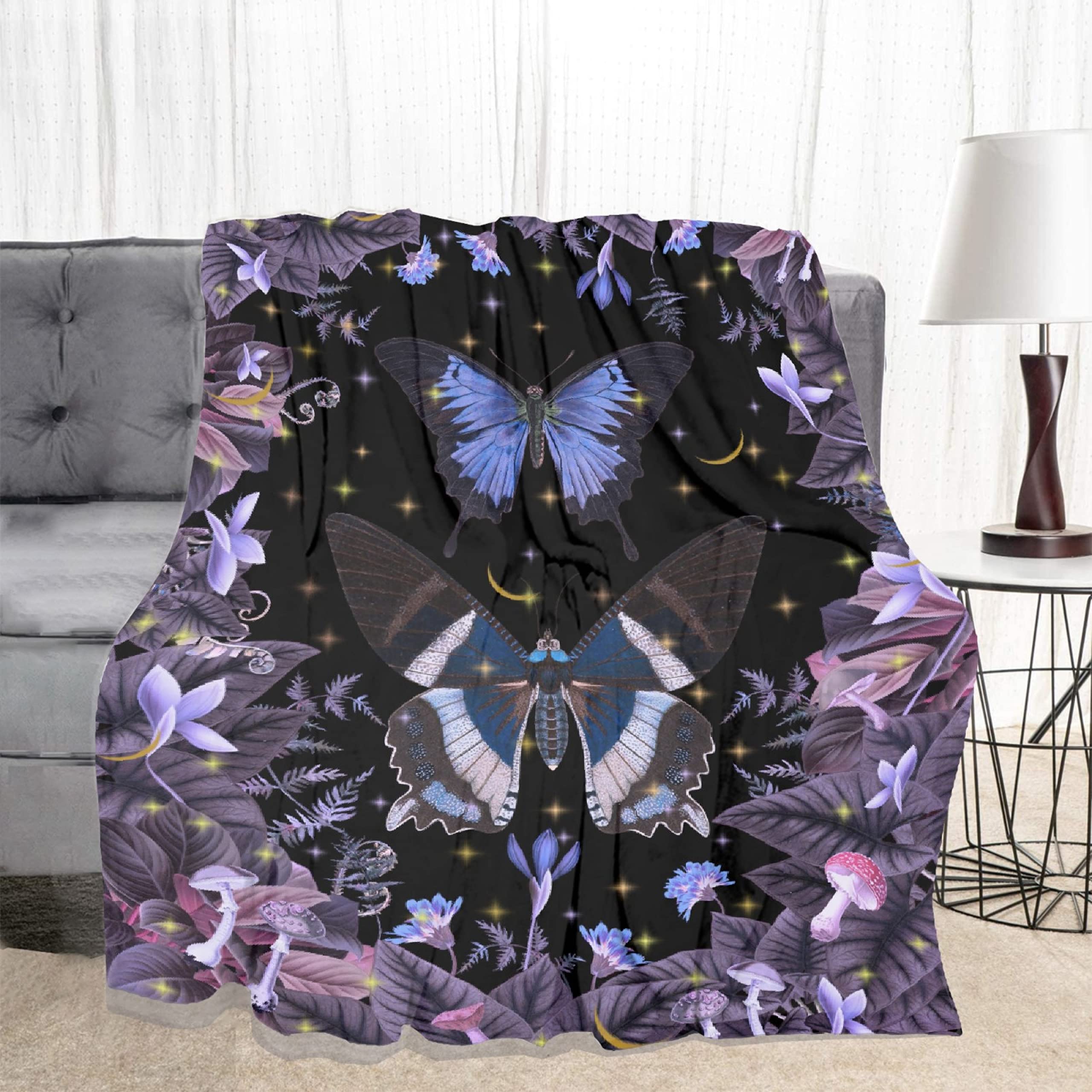 Soft Flannel Butterfly Blanket - Extra Large 120