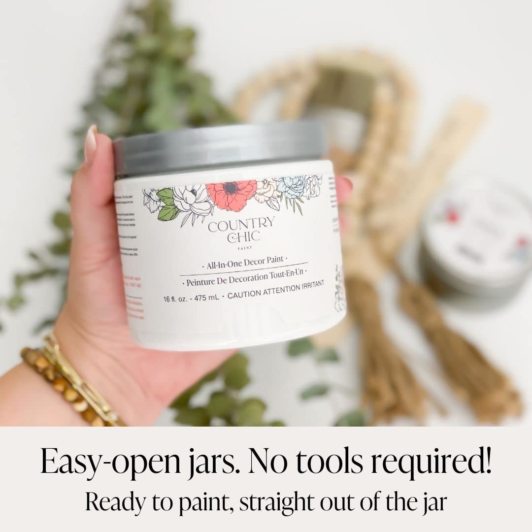 Chalk Style Paint & Furniture Wax Set - DIY Furniture Paint, Home Decor, Crafts (4 oz, White) - Perfect for Upcycling, Shabby Chic Decor, and Wood Restoration Projects