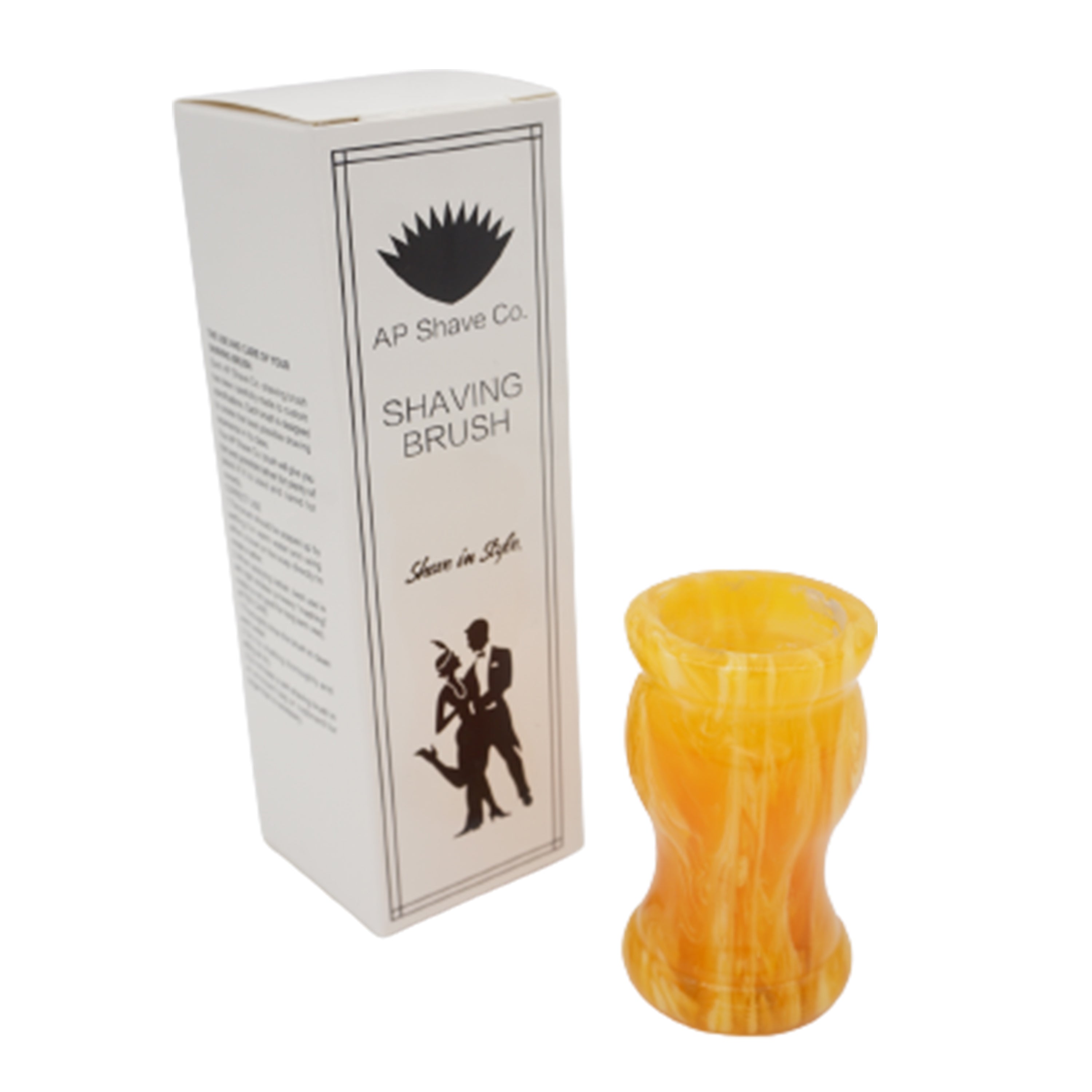 Premium Amber Handcrafted Shaving Brush Handle - Fits 24mm & 26mm Knots - Luxury Wet Shaving & Grooming Gift for Men