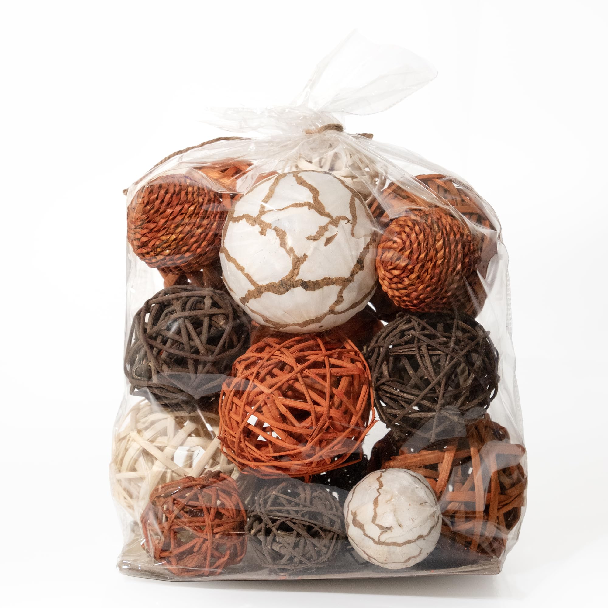 ANDALUCA Large Decorative Vase Filler Balls - 100-Pack Burnt Orange Glass Orbs for Centerpieces, Wedding Decor, Tabletop Displays & Home Decor Accents