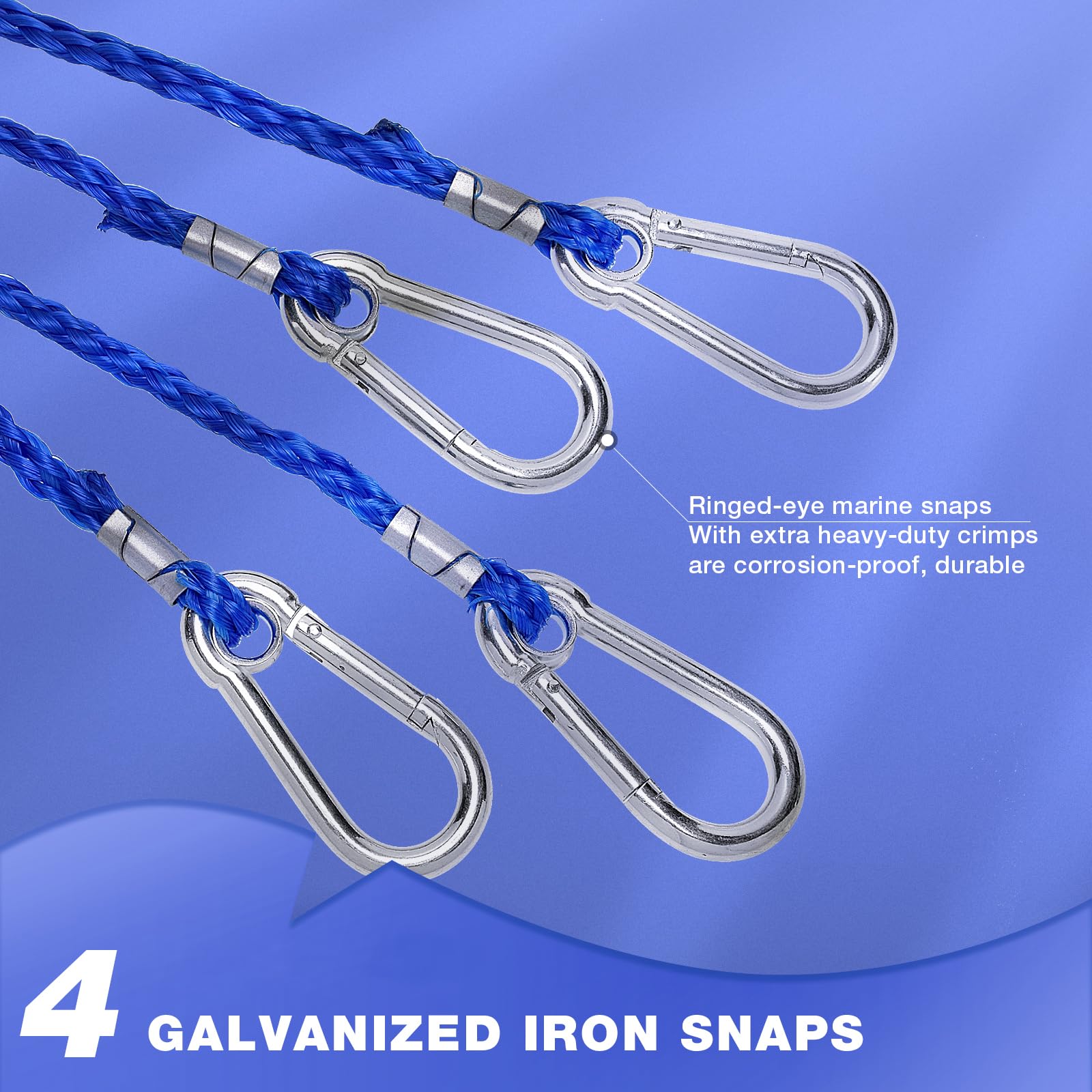 **4 Arm Crab Trap Harness with Heavy Duty Metal Hooks & Durable Nylon Straps – Perfect for Sailing, Fishing, and Crabbing Adventures**