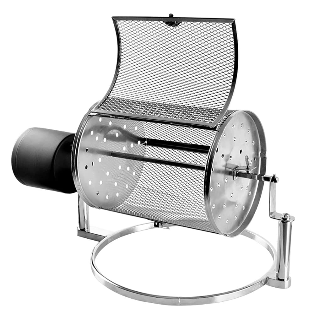 Premium Electric Coffee Roaster Machine - Stainless Steel Bean Roaster for Coffee, Nuts, Grains & Popcorn with Adjustable Rotation Speed - Perfect for Home Baristas & Coffee Enthusiasts