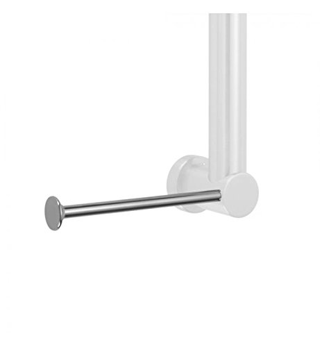 Jaclo MTPR90-WH Modern Vertical Grab Bar with Built-in Toilet Paper Holder - White | ADA Compliant Bathroom Safety for Seniors & Handicap Accessible Homes