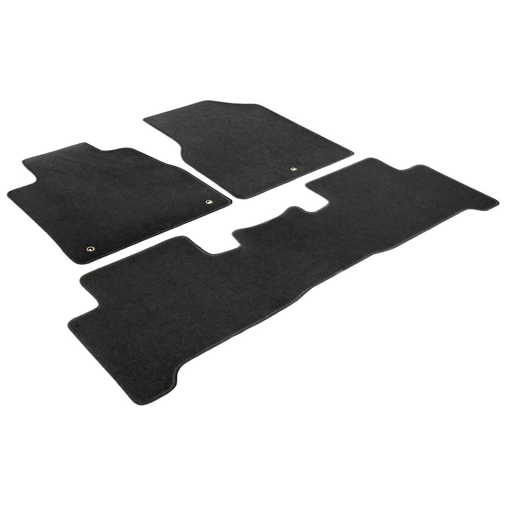 FREEMOTOR802® Premium Nylon Car Floor Mats for 2007-2013 Acura MDX - 3PCS Black Non-Slip Custom Fit Floor Liners | Durable Interior Accessories & Perfect Factory Fit Replacement | Ideal for All-Weather Protection & Easy Cleaning