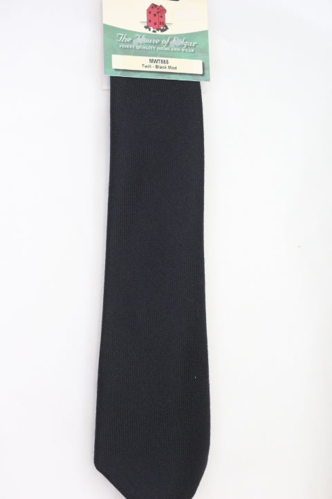 Premium Men's Black Woollen Tie by House of Edgar - Elegant Formal Wear for Business, Weddings & Special Occasions