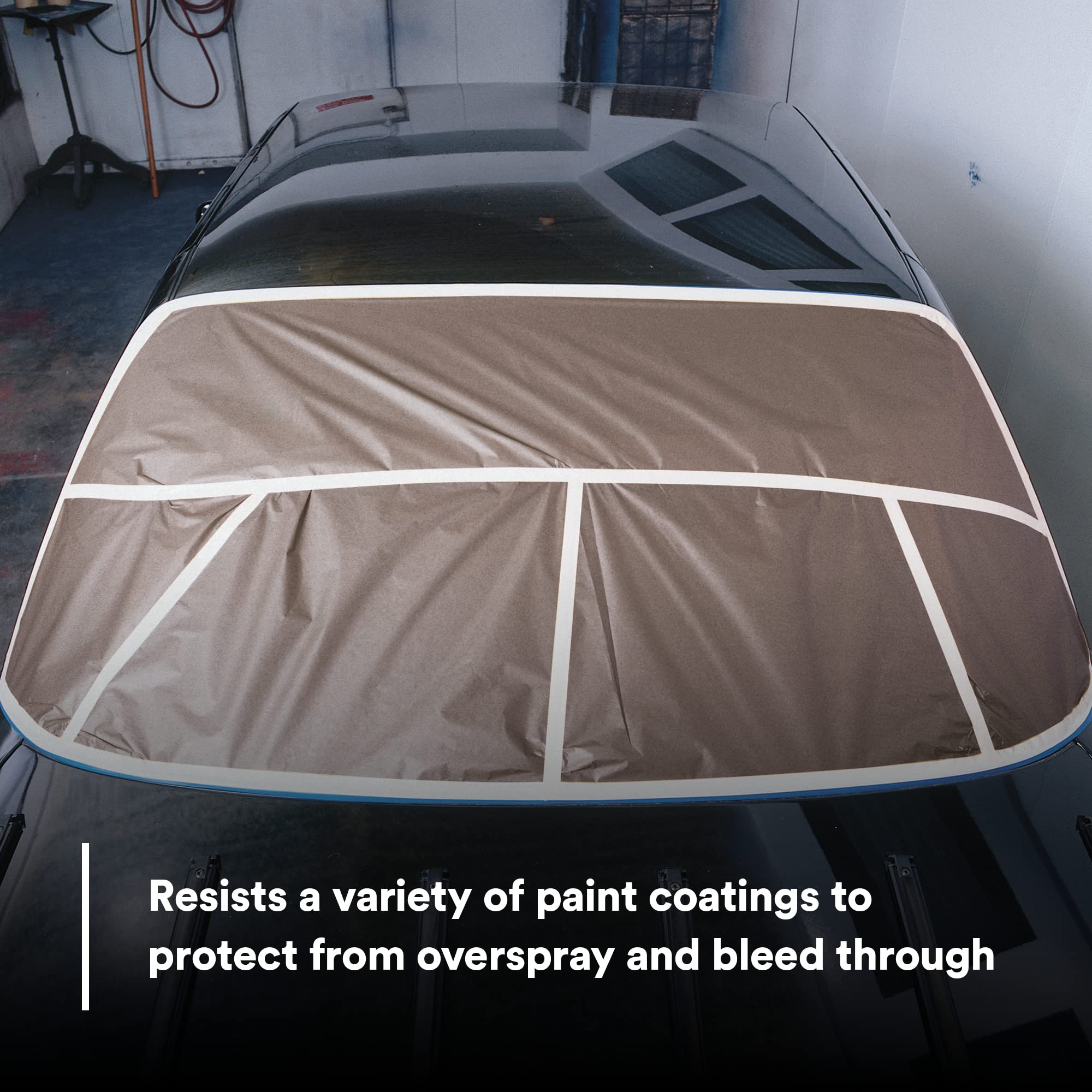 Scotch Steel Gray Masking Paper 06512 - Heat Resistant, Flexible, Solvent Resistant - 12 Inch x 1000 Ft Roll - Ideal for Painting, Automotive & Industrial Masking Applications