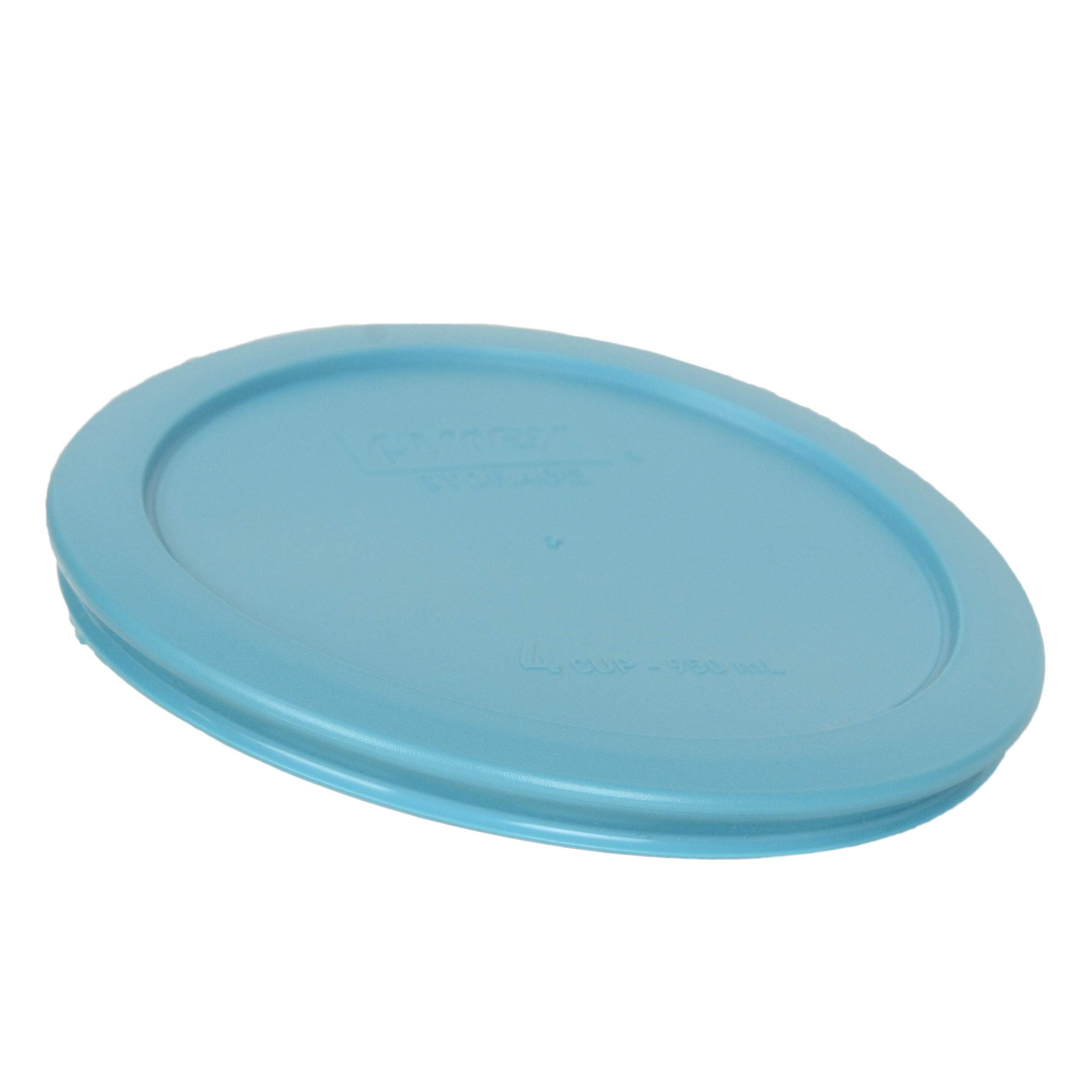 Pyrex 4-Cup Plastic Food Storage Container Set - 3-Piece Surf Blue Lids | BPA-Free, Made in USA | Perfect for Meal Prep, Leftovers & Pantry Organization