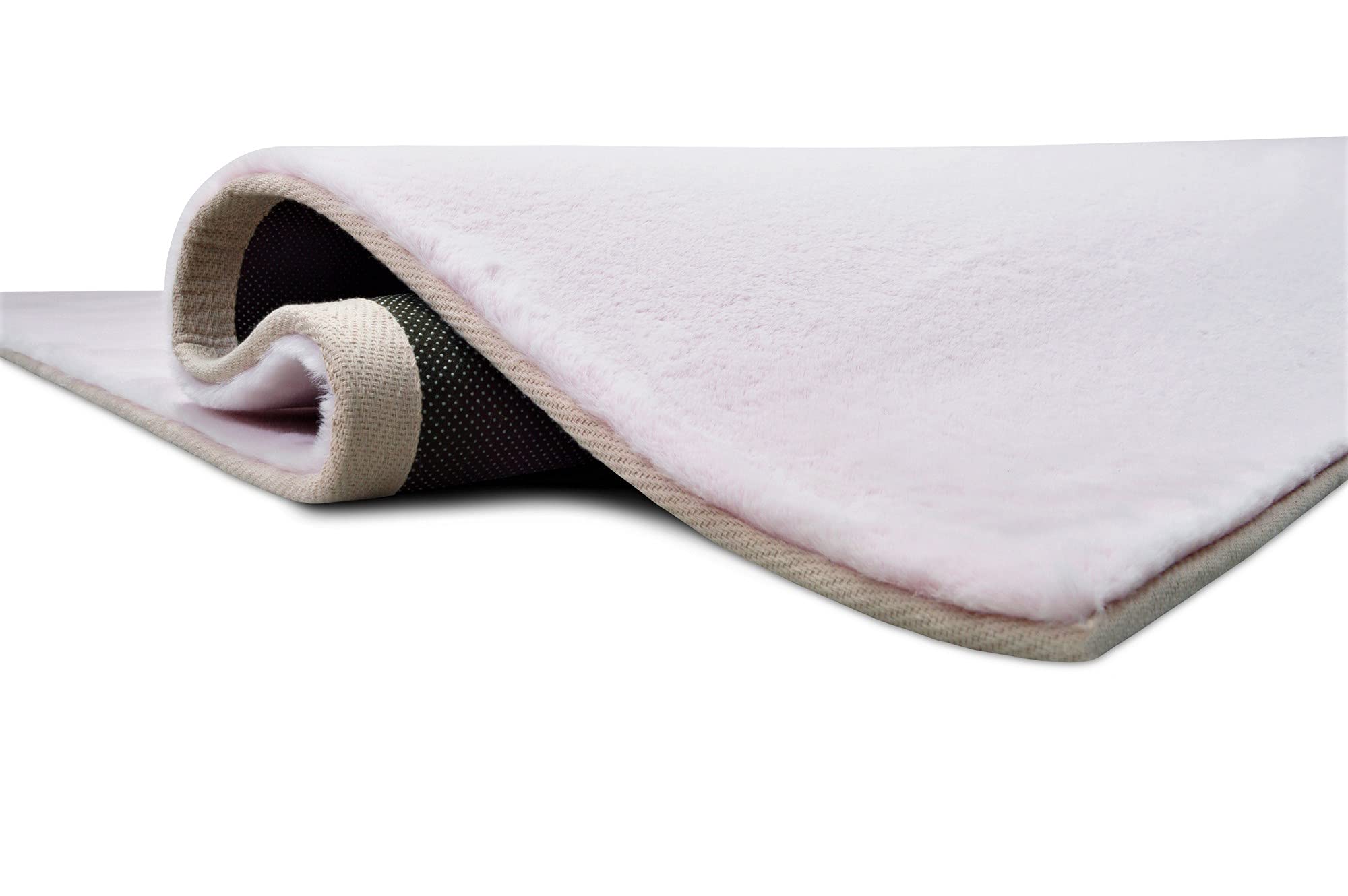 Luxury Faux Fur Shaggy Area Rug - Soft Plush 7'x10' Pink Carpet for Living Room, Nursery & Kids Room - Non-Slip Backing Modern Home Decor Rug - Perfect for Cozy Bedroom, Playroom & Home Theater Flooring