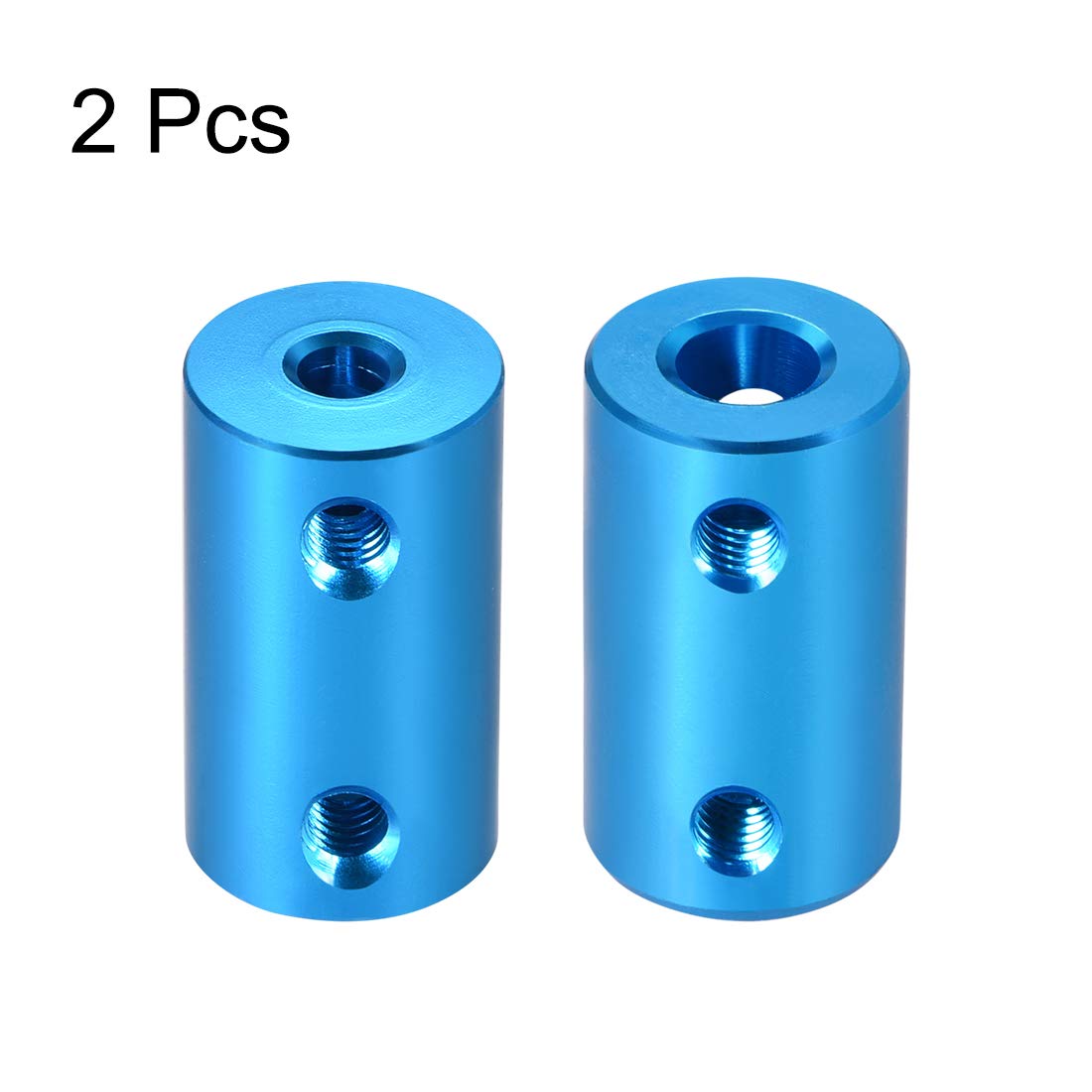uxcell 4mm to 6mm Bore Rigid Coupling Set Screw L25XD14 Aluminum Alloy Shaft Coupler Connector - for 3D Printers, CNC Machines, Motor Accessories (Blue, 2pcs) - Perfect for DIY Projects & Industrial Applications