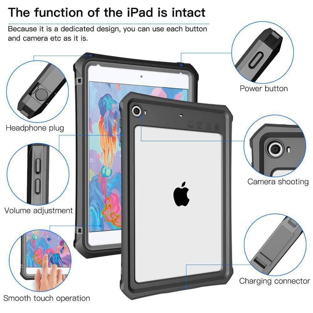 IP68 Waterproof Case for iPad Mini 5 - Shockproof & Anti-Scratch Full Screen Protector - Perfect for Outdoor Adventures, Swimming & Extreme Sports