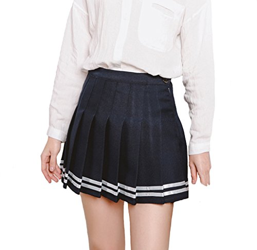 Navy Blue + White Stripe