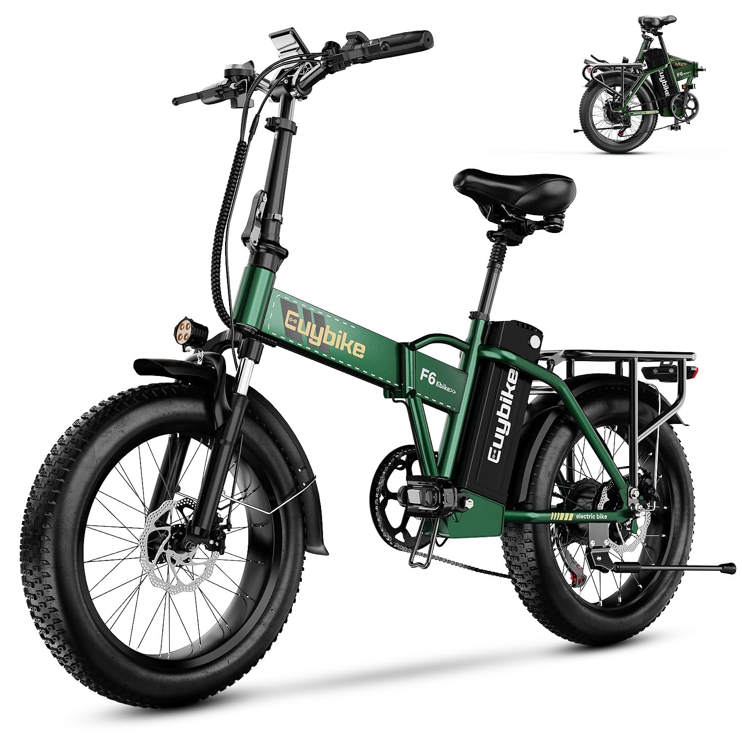 1000W Folding Electric Bike for Adults - 48V 20AH Removable Battery, 30+MPH Speed, 80 Miles Range, 20