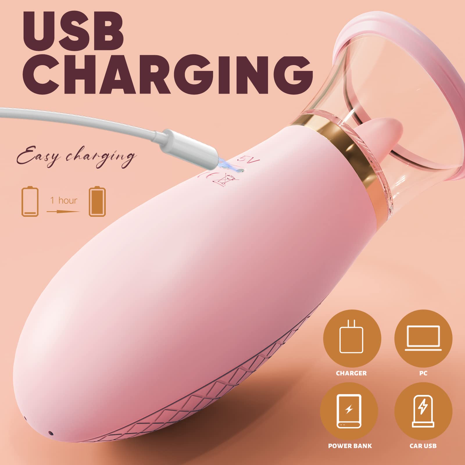 **Jesbena Clitoral Sucking Vibrator - 3 Suction & 9 Licking Modes, Powerful Tongue Stimulator for Women & Couples, Quick Orgasm Adult Toy (Lotus Pink) - Perfect for Solo Play & Romantic Nights**